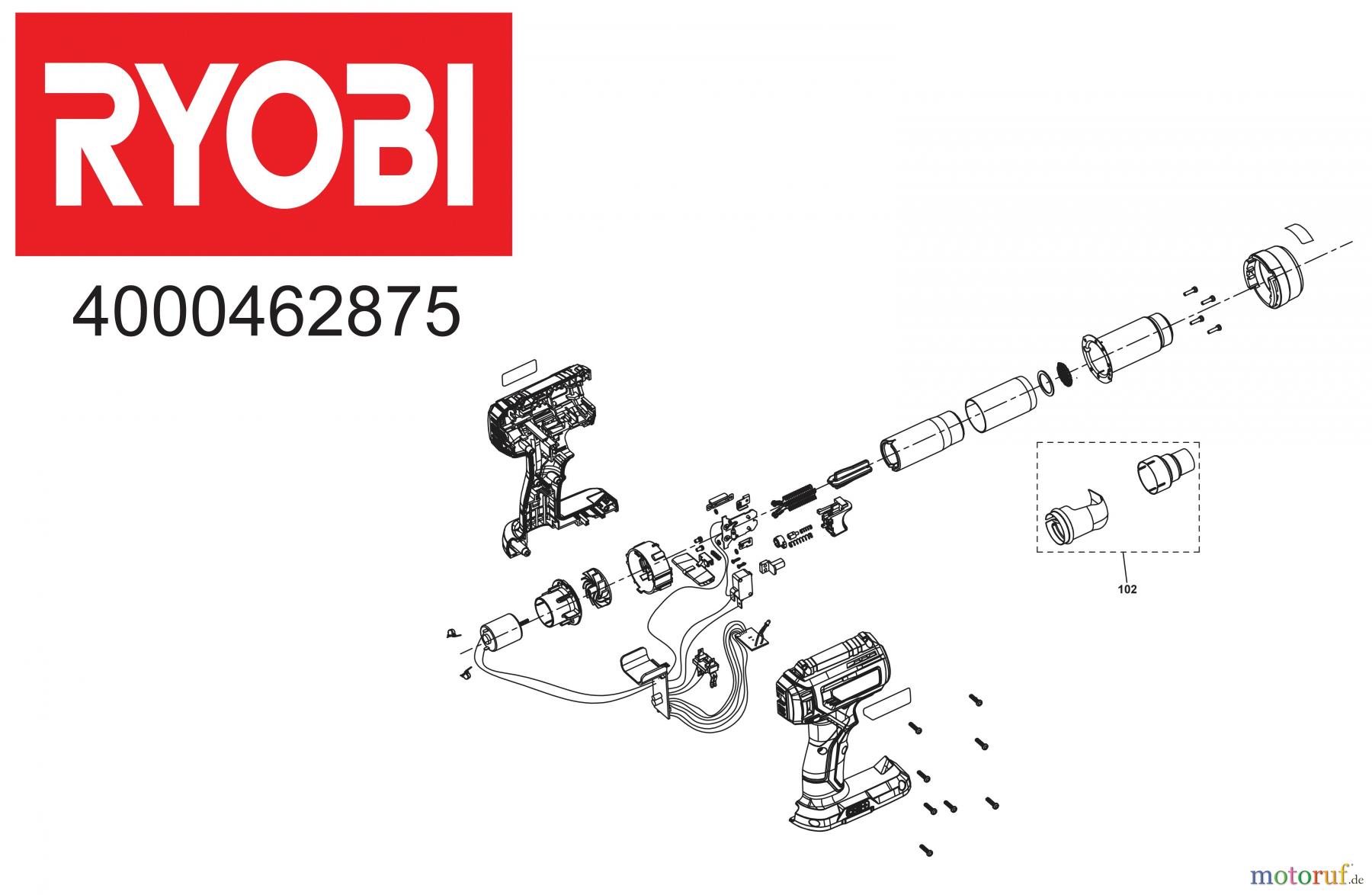 Ryobi Heißluftgebläse R18HG HEISSLUFTGEBLÄSE Seite 1