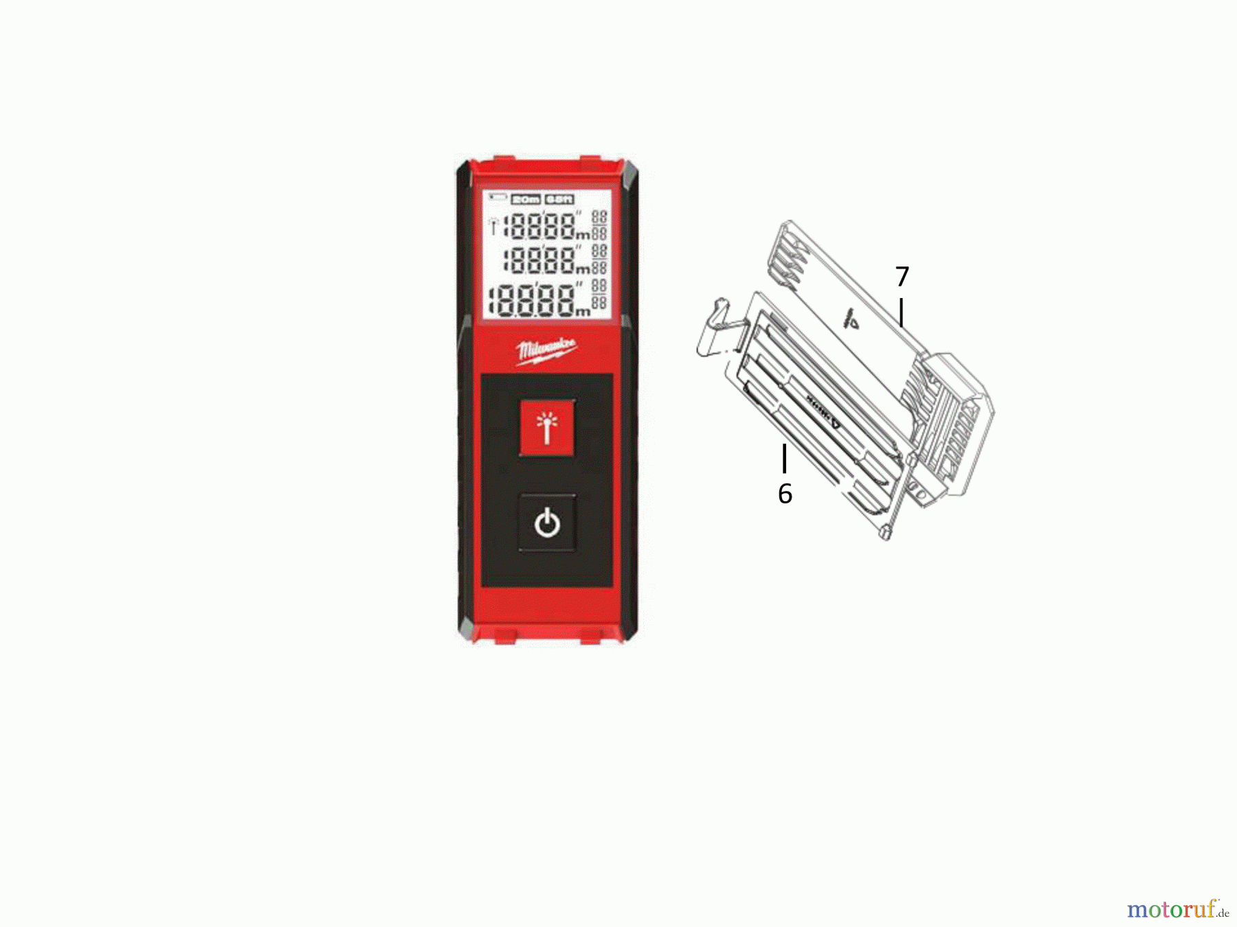  Milwaukee Akku-Geräte Test- und Messgeräte Entfernungsmesser LDM 30 LASER-ENTFERNUNGSMESSER Seite 1