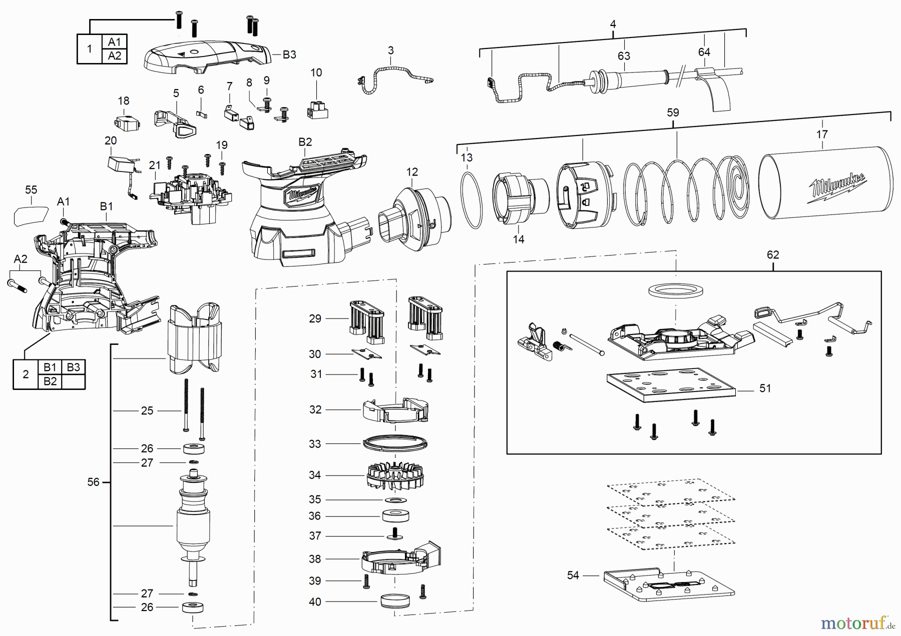  Milwaukee Kabelgeführte Geräte Schleifen SPS 140 SCHWINGSCHLEIFER Seite 1