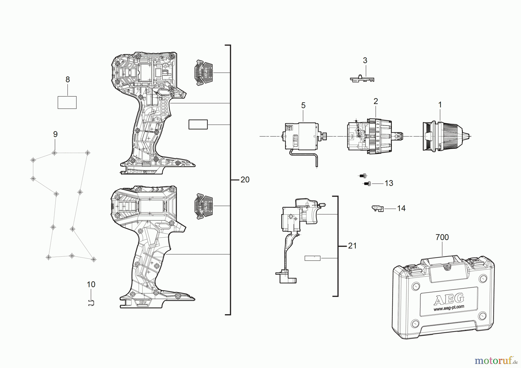  AEG Powertools Bohren und Schrauben Akku Geräte 18 VOLT BSB 18C2X Akku-Schlagbohrschrauber Seite 1