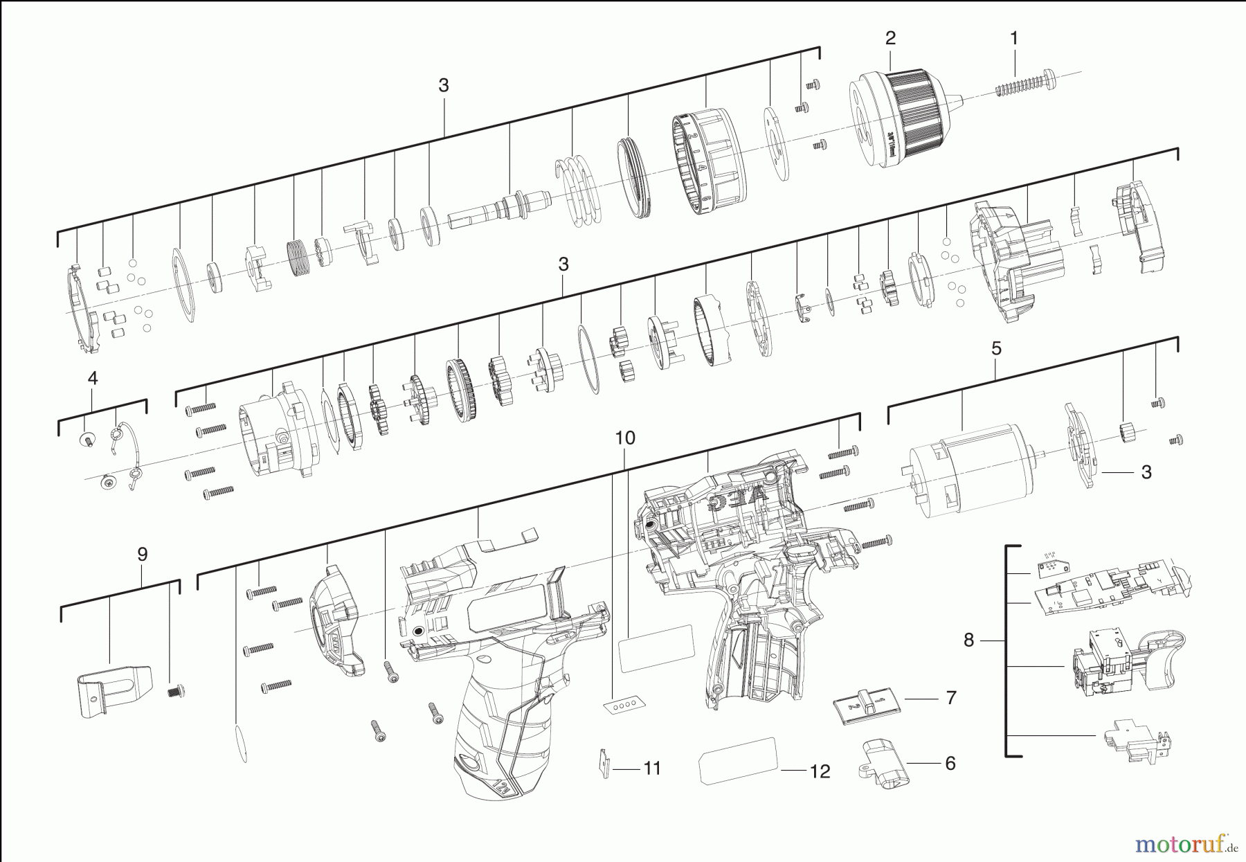 AEG Powertools Bohren und Schrauben Akku Geräte 12 Volt BSB 12C2 Akku-Kompakt-Schlagbohrschrauber Seite 1