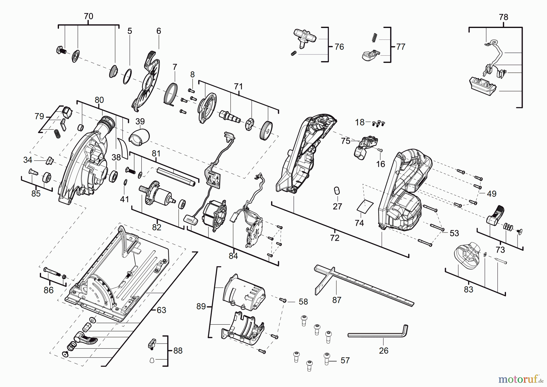 AEG Powertools Holz-Bearbeitung Akku Geräte BKS 18BL Handkreissaege 18V Seite 1