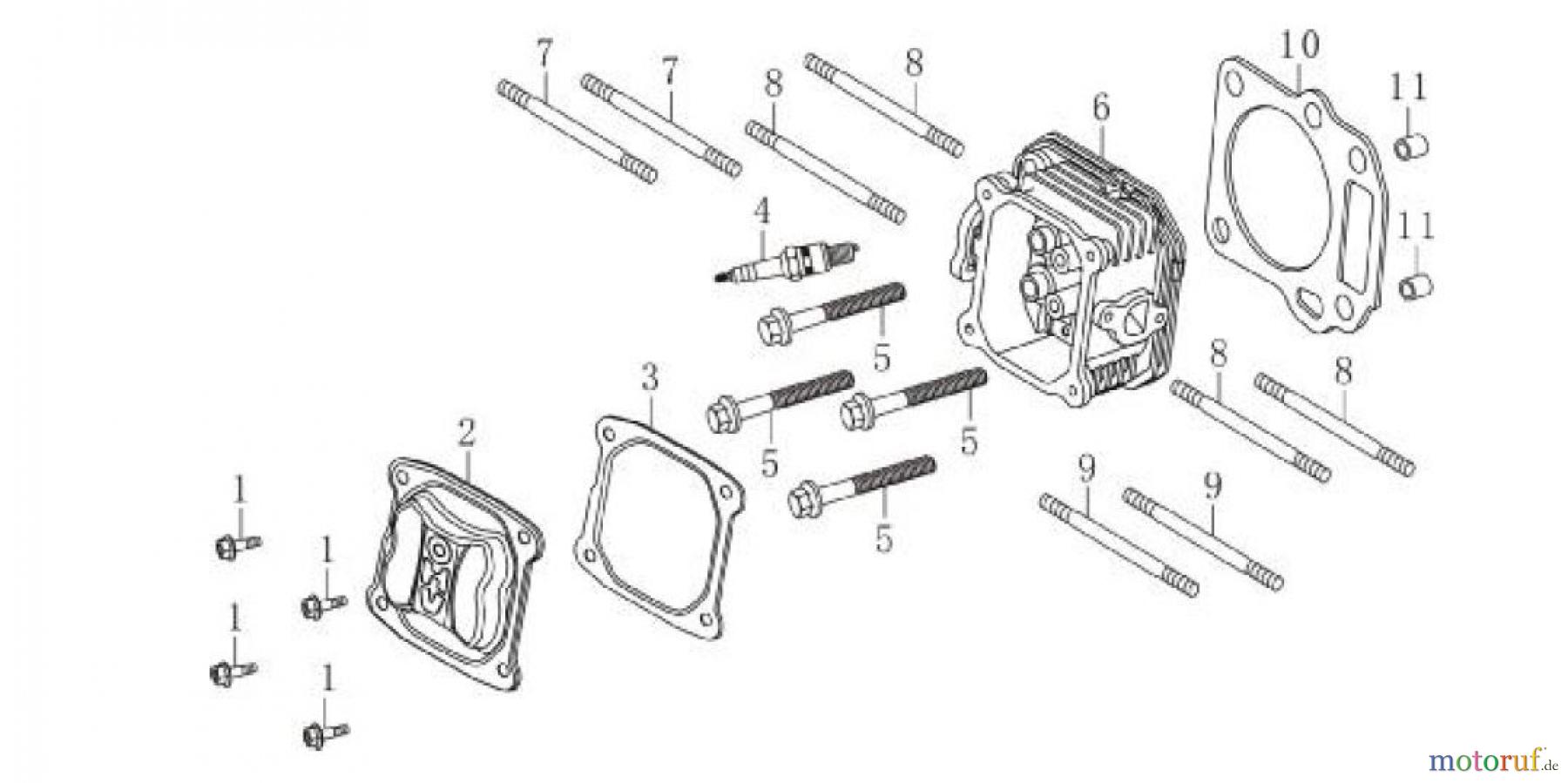  LONCIN Motoren LC1P61FA, LC1P65FA Zylinderkopf