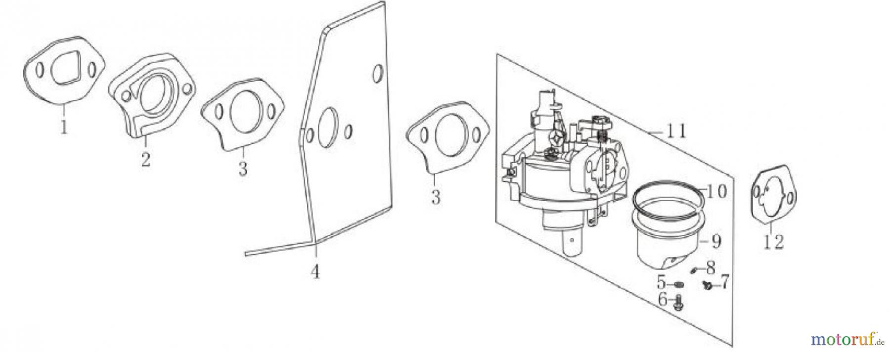 LONCIN Motoren LC1P61FA, LC1P65FA Vergaser