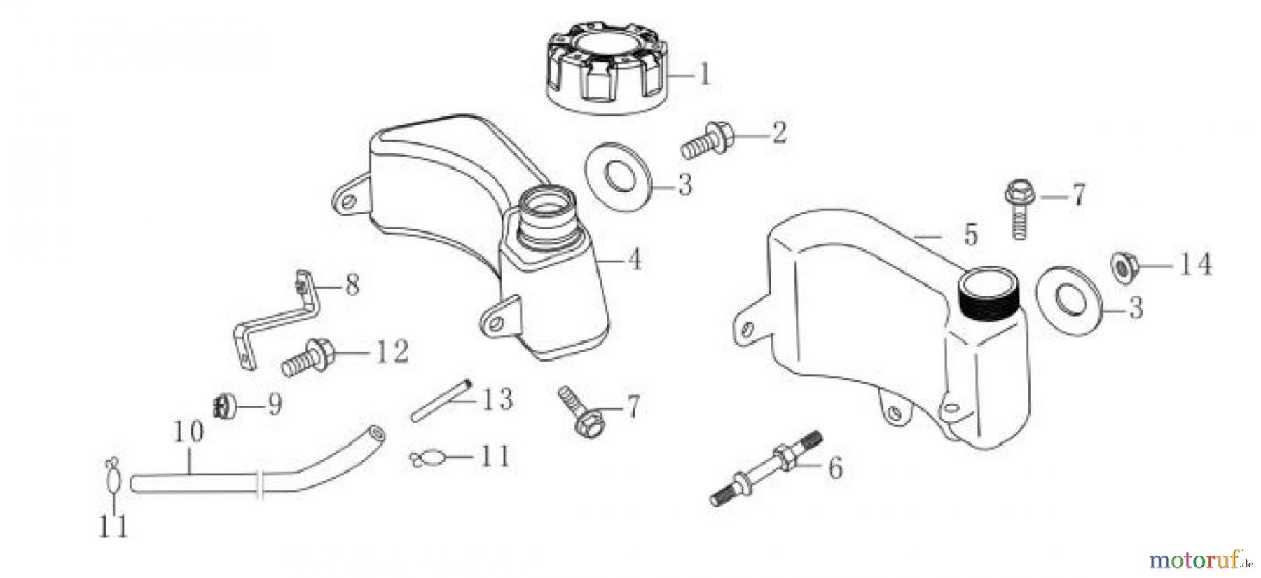 LONCIN Motoren LC1P61FA, LC1P65FA Tank