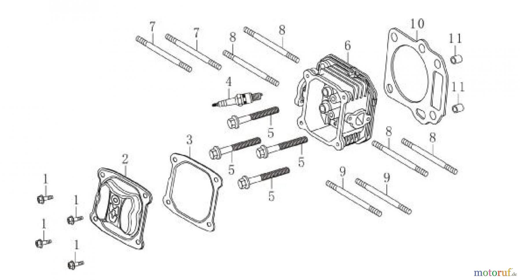 LONCIN Motoren LC1P68FA, LC1P70FA, LC1P70F Zylinderkopf