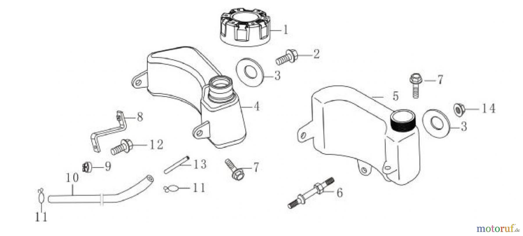 LONCIN Motoren LC1P68FA, LC1P70FA, LC1P70F Tank