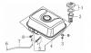 LONCIN Motoren LC168F(D)-1、LC168F(D)-2、LC168F(D)-1B、LC168F(D)-2B、LC168F(D)-1C、LC168F(D)-2C、G160F(D)、G200F(D)、G160F(D)-B、G200F(D)-B、G160F(D)-C、G200F(D)-C Ersatzteile Benzintank