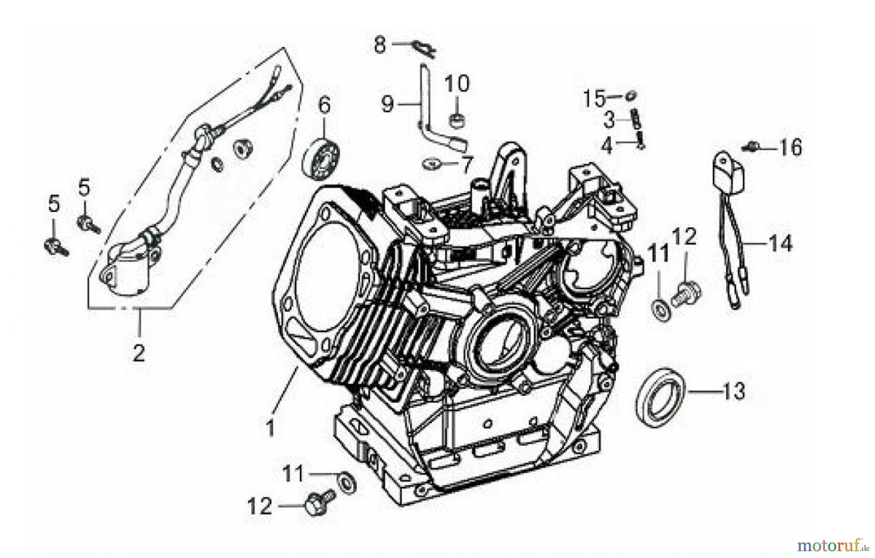 LONCIN Motoren LC190F, LC190FD, LC185F, LC185FD Kurbelgehäuse
