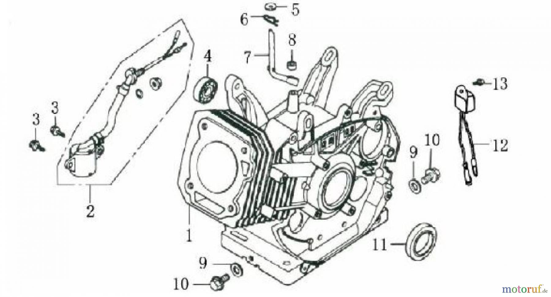 LONCIN Motoren G240F, G240FD, G270F, G270FD Kurbelgehäuse