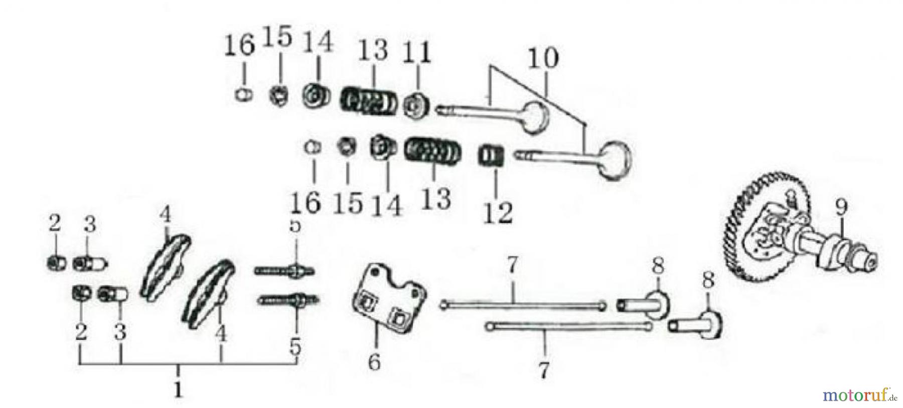LONCIN Motoren G240F, G240FD, G270F, G270FD Nockenwelle