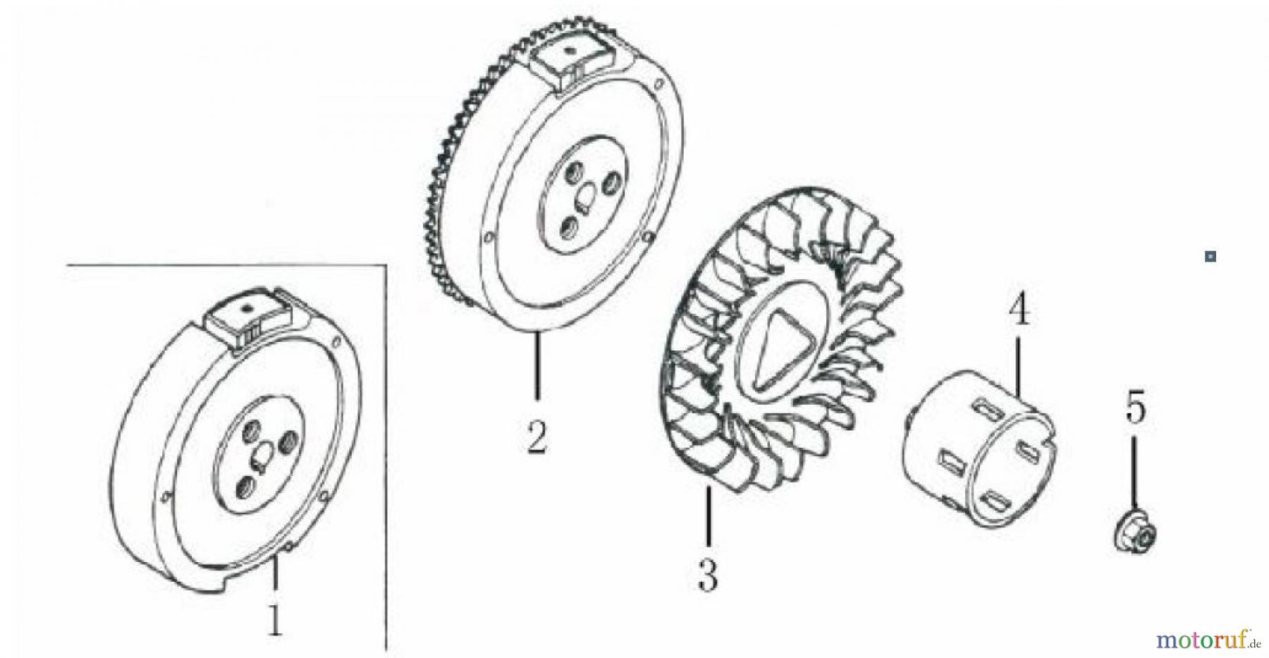 LONCIN Motoren G240F, G240FD, G270F, G270FD Schwungrad