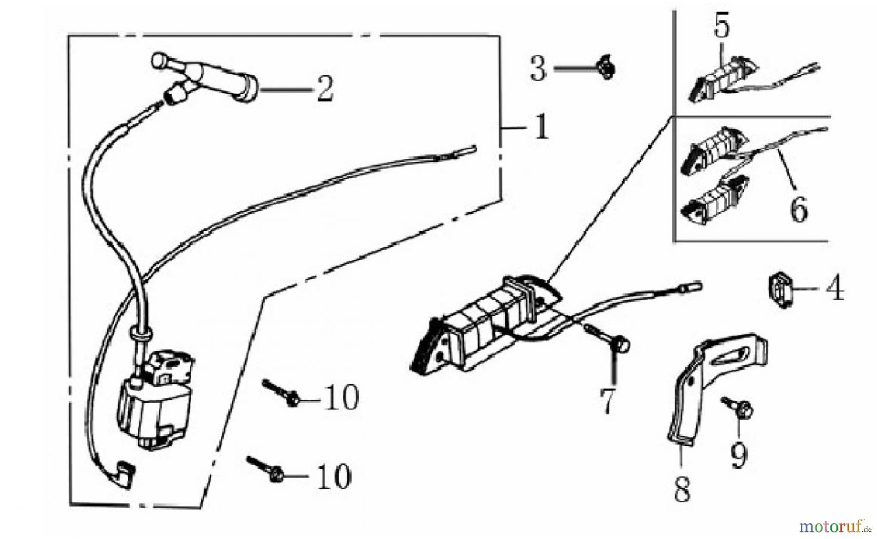 LONCIN Motoren G240F, G240FD, G270F, G270FD Zündspule
