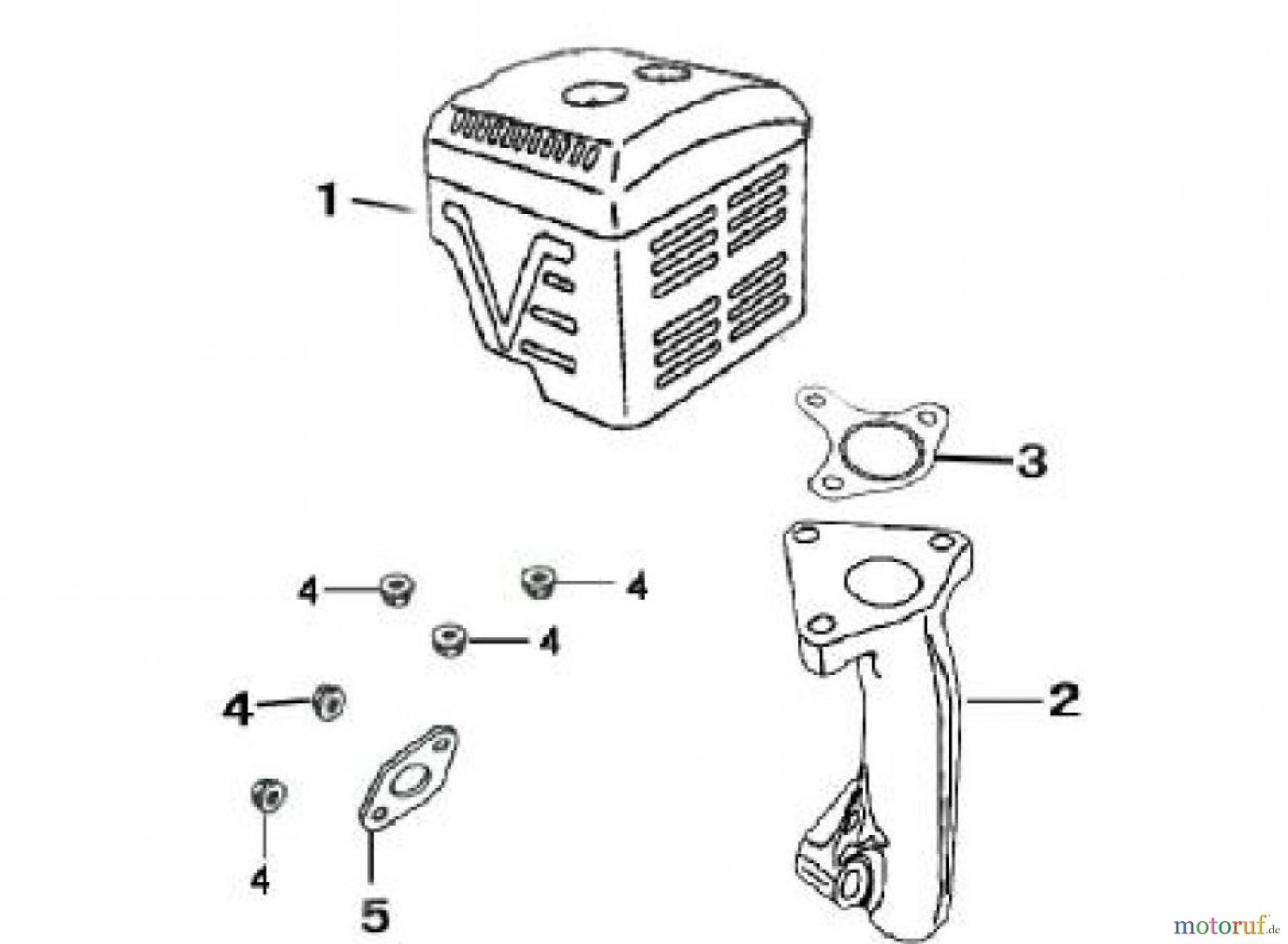 LONCIN Motoren G240F, G240FD, G270F, G270FD Auspuff