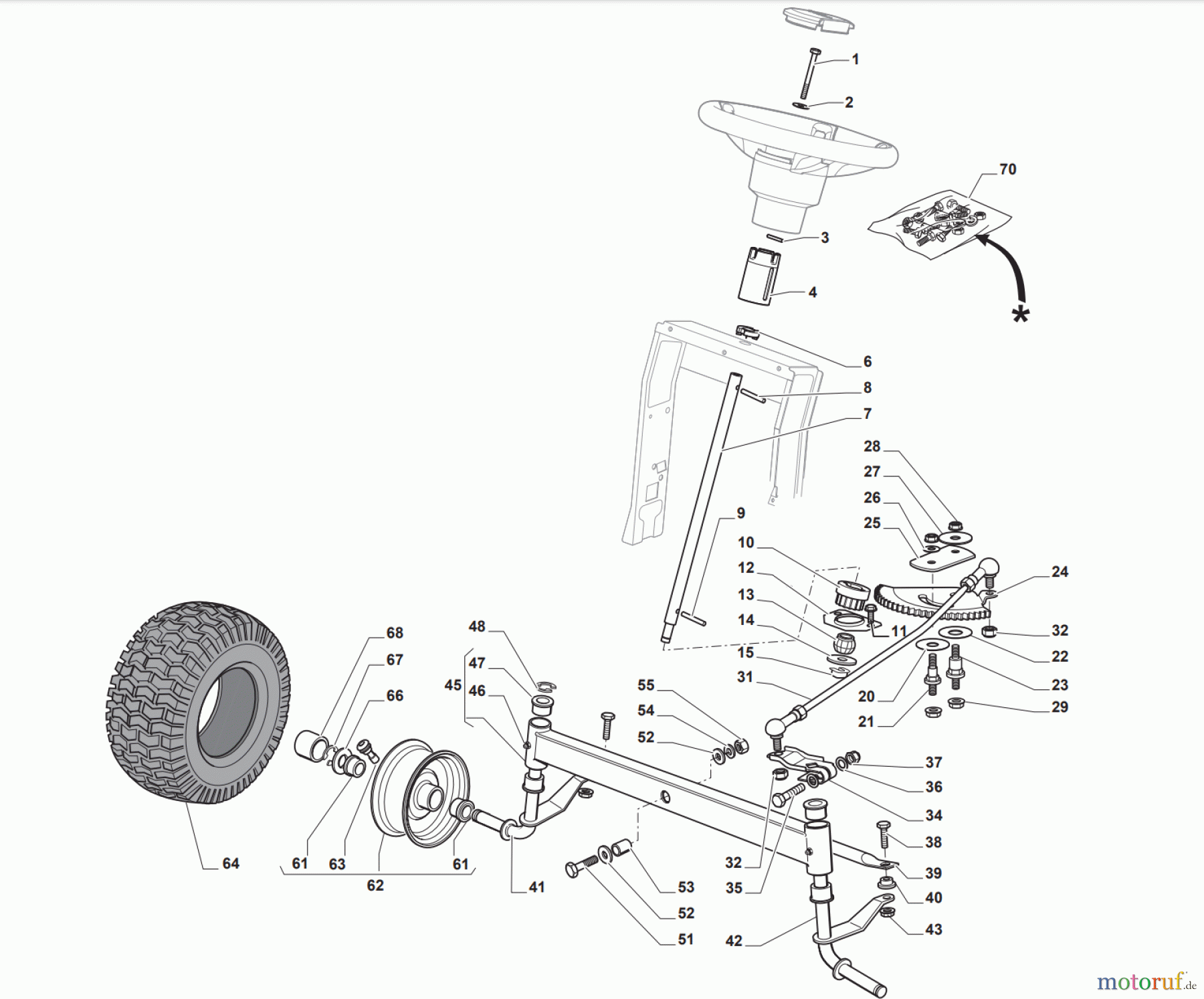  Stiga Aufsitzmäher Baujahr 2017 TORNADO 3098 H 2T0630281/14 - Season 2017 Steering