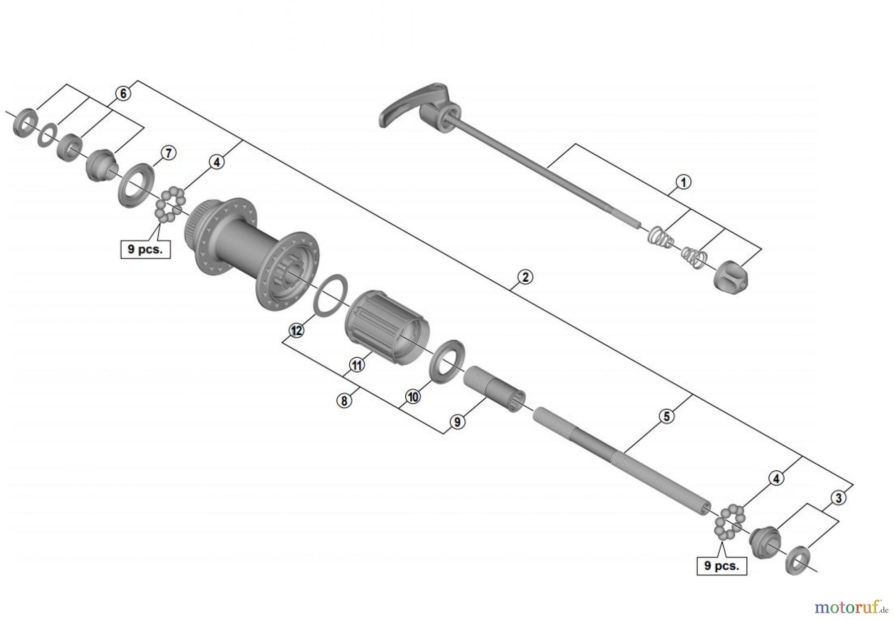 Shimano FH Free Hub - Freilaufnabe FH-M7000 (-4006) SLX Freehub (8/9/10/MTB 11-speed)