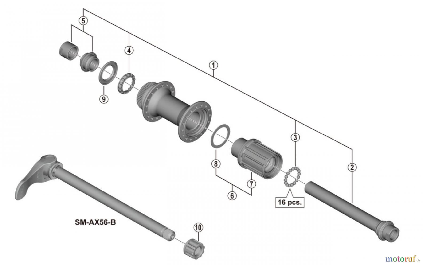 Shimano FH Free Hub - Freilaufnabe FH-MT400-B-4358 Freehub (8/9/10-speed) for Disc Brake