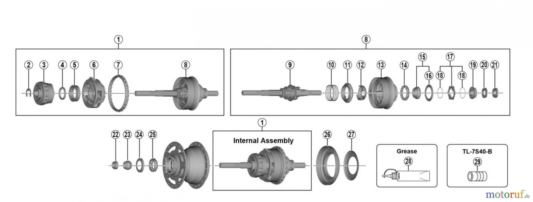 Shimano SG Getriebenabe /Nabenschaltung SG-3R75-B-4299 NEXUS 3-Gang Nabenschaltung