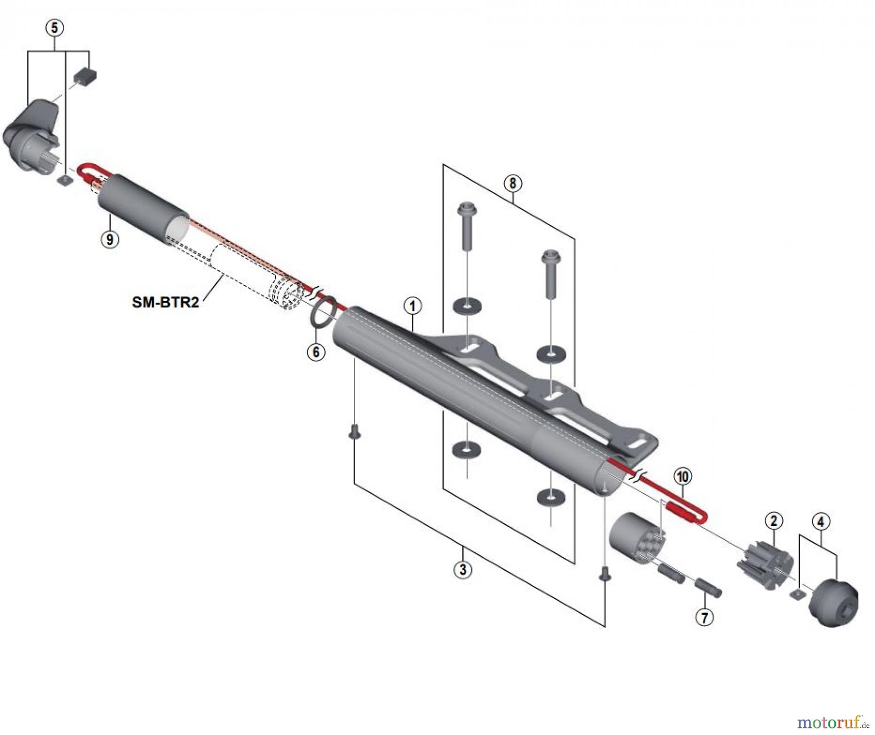 Shimano SM Smallparts - Kleinteile, RT, BT, BB, CD SM-BTC1 Di2 E-Bike Akkuhalter/-gehäuse für Flaschenhaltermontage