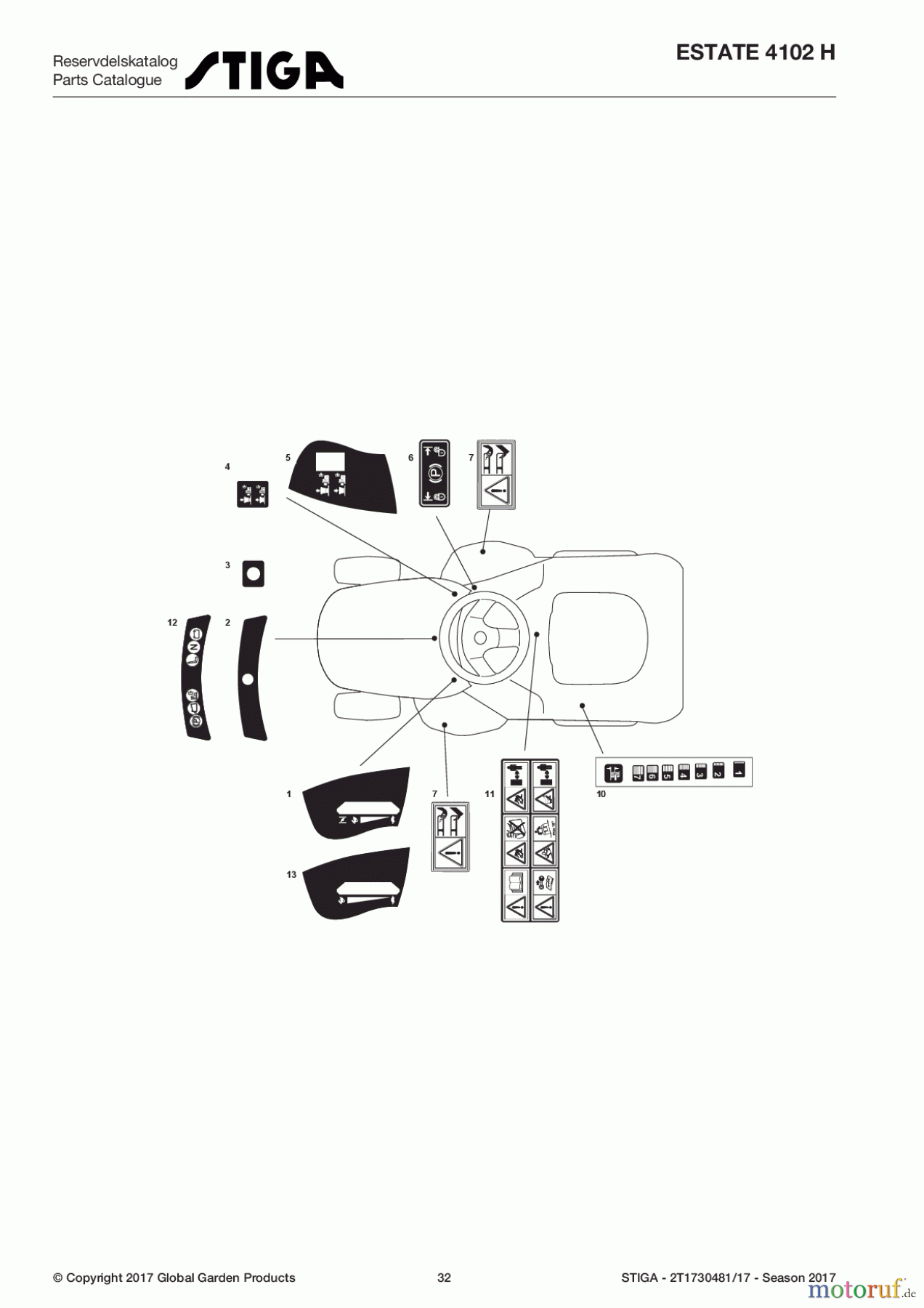  Stiga Aufsitzmäher Baujahr 2017 ESTATE 4102 H 2T1730481/17 - Season 2017 Labels