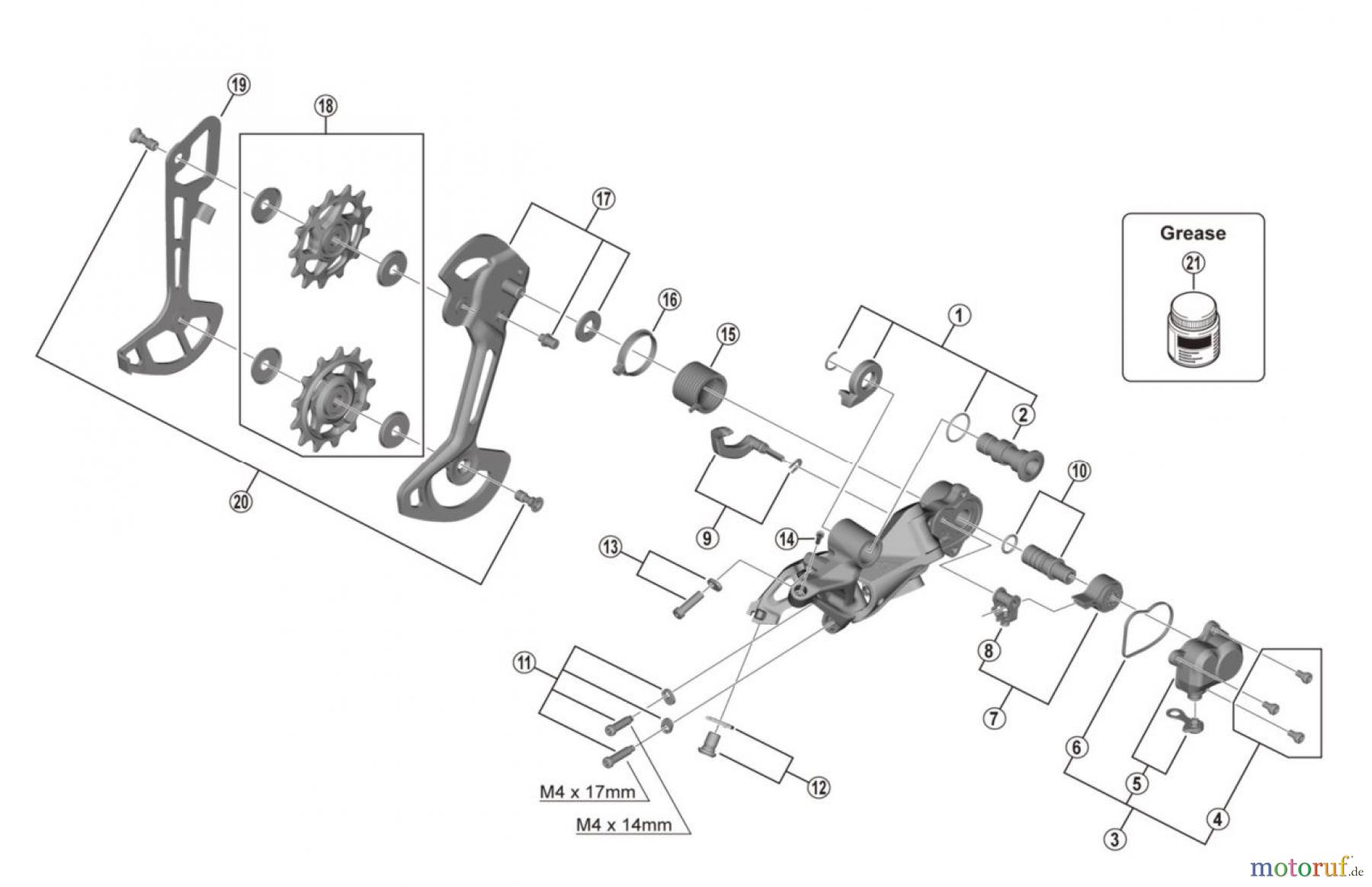 Shimano RD Rear Derailleur - Schaltwerk RD-M9120 (-4388C) XTR Rear Derailleur