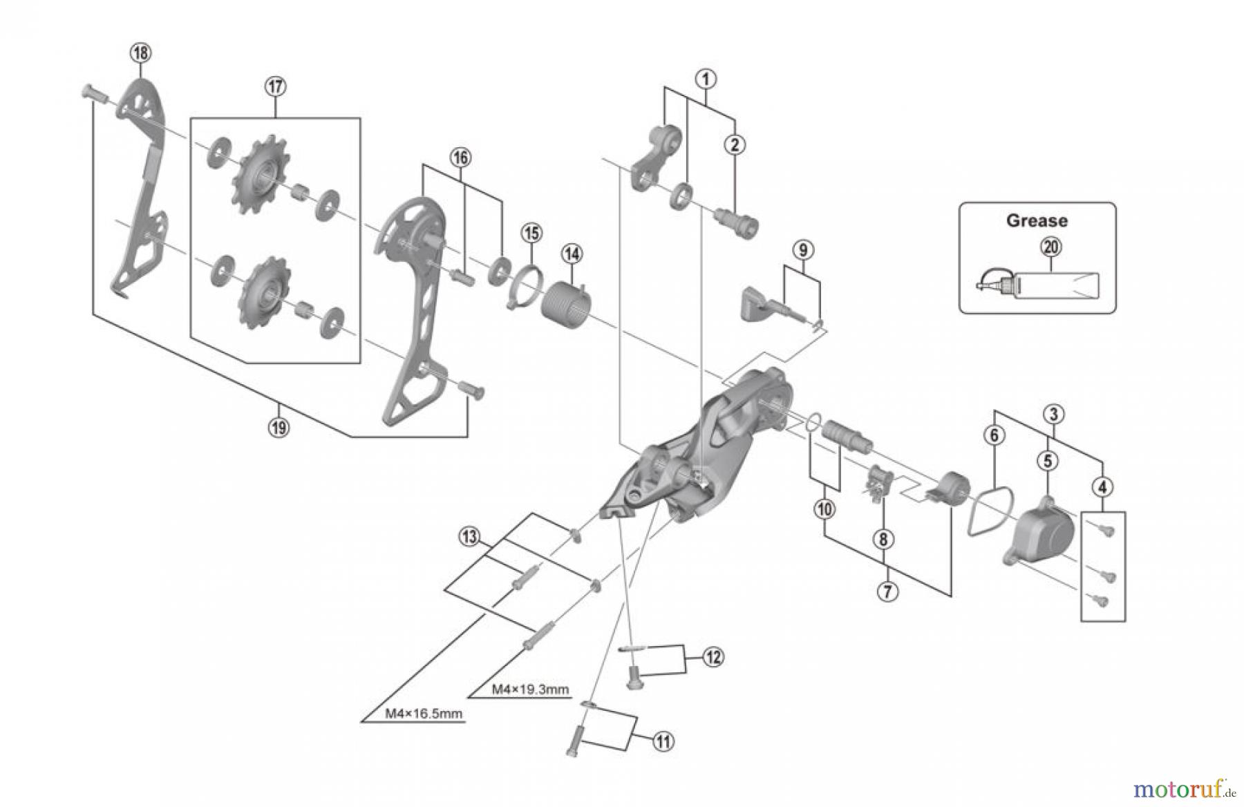 Shimano RD Rear Derailleur - Schaltwerk RD-M7000-11 (-4094B) SLX Rear Derailleur (11-speed)