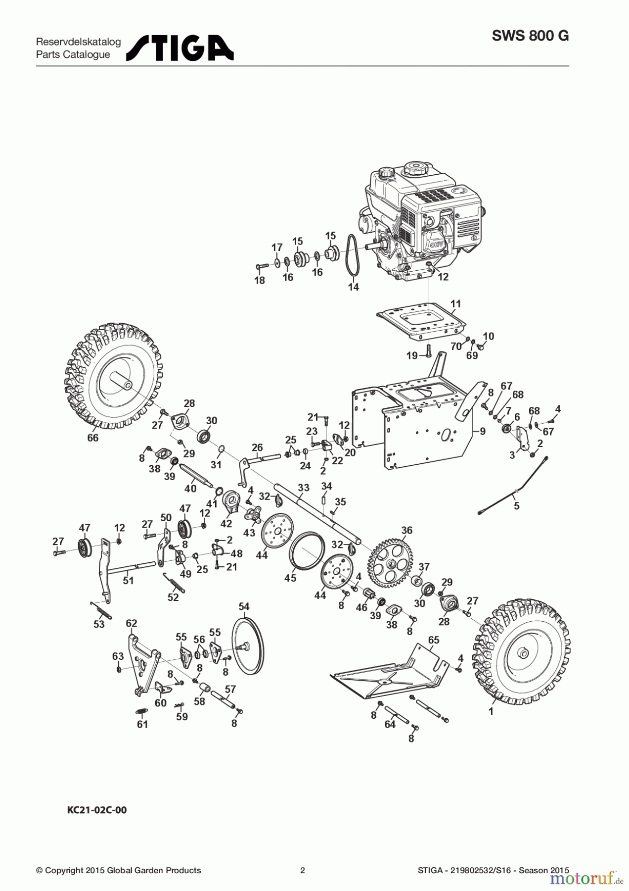  Stiga Kehrmaschinen Baujahr 2017 2017 SWS 800 G 219802532/S16 - Season 2017 Transmission Box