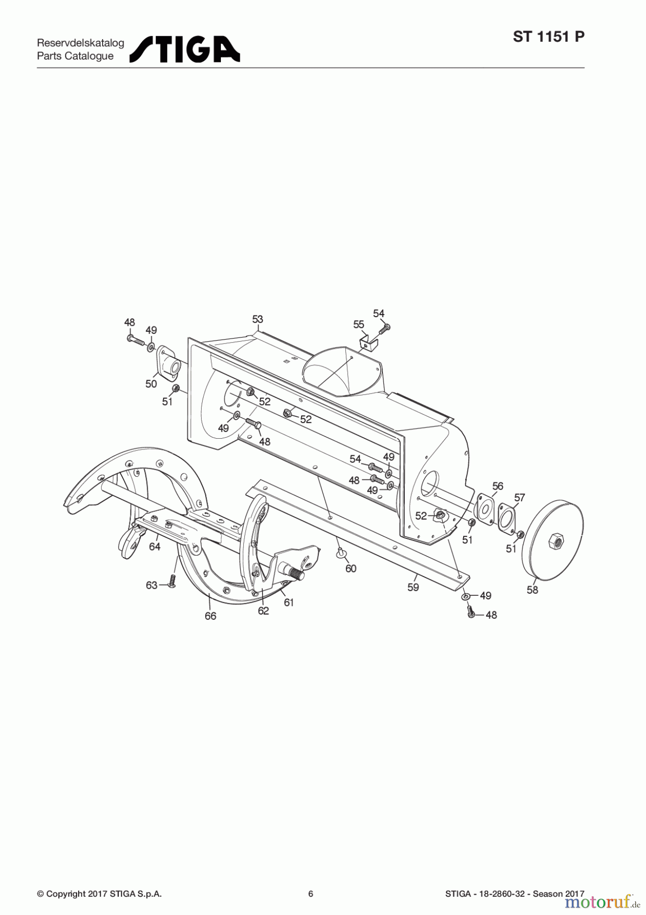 Stiga Schneefräsen Baujahr 2017 Schneefräsen Benzin 2017 ST 1151 P 18-2860-32 - Season 2017 Auger housing