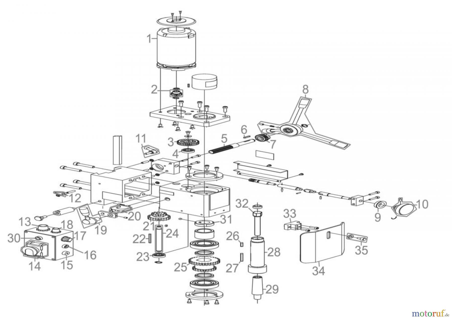  Güde Metallbearbeitung Dreh- und Fräsmaschinen Fräsmaschinen MINI BOHR- & FRÄSMASCHINE GBF 550 - 48140 FSL48140-02 Seite 1