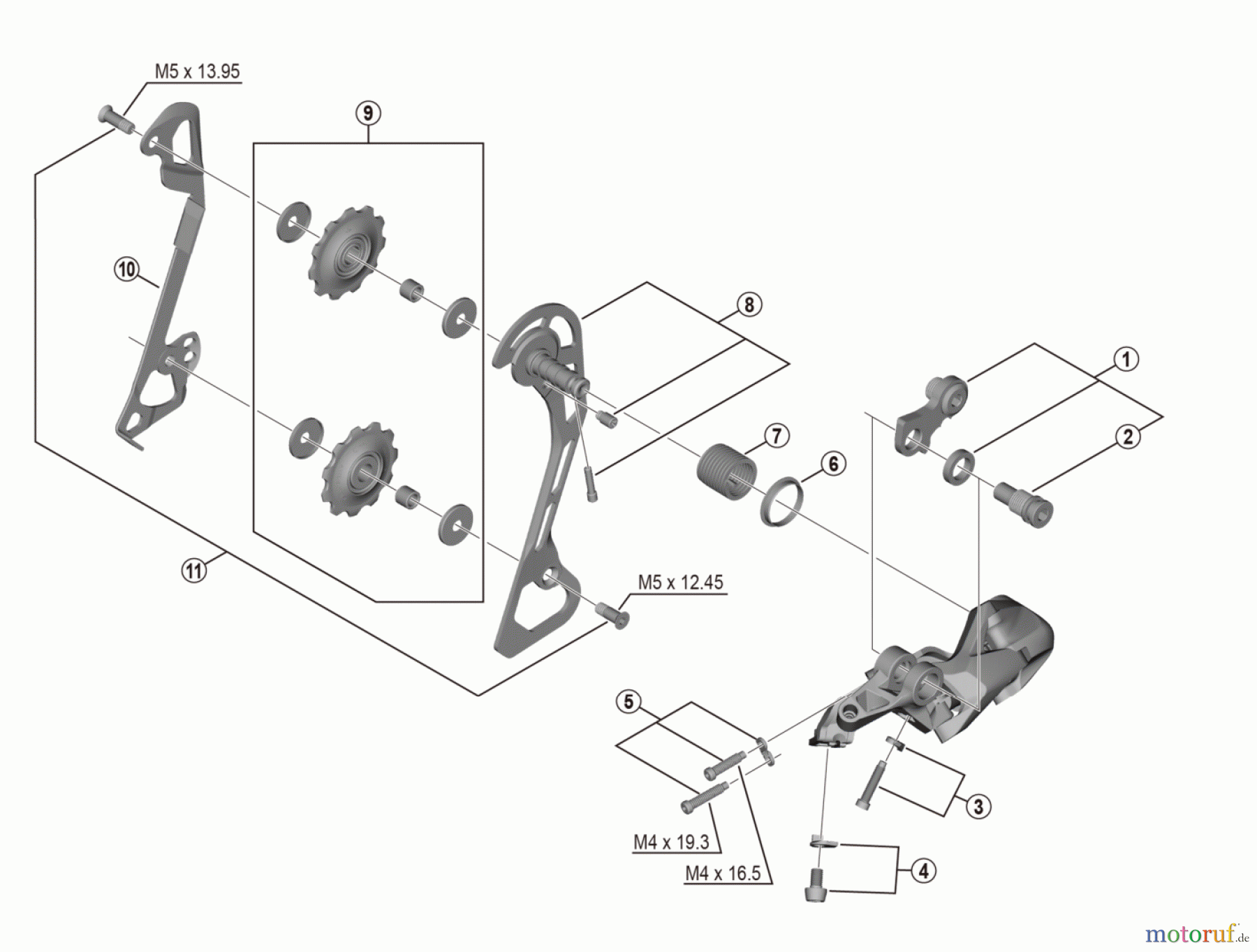 Shimano RD Rear Derailleur - Schaltwerk RD-T6000 (4199) SGS DEORE Rear Derailleur (10-speed)