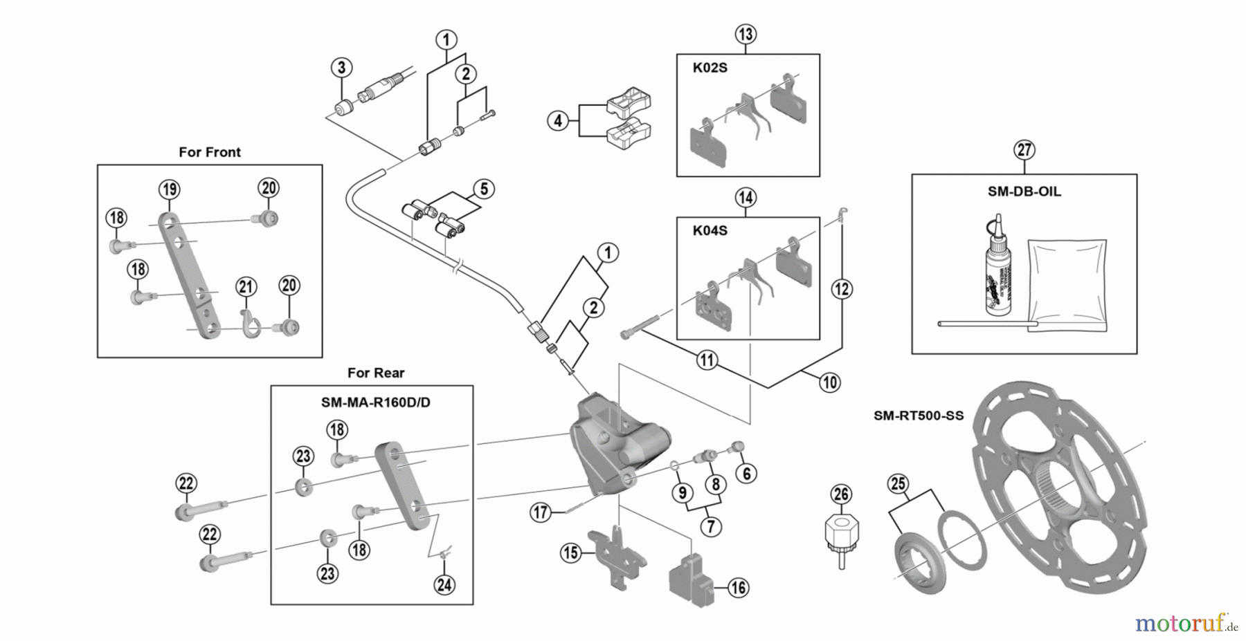 Shimano BR Brake - Bremse BR-U5000 METREA Scheibenbremse