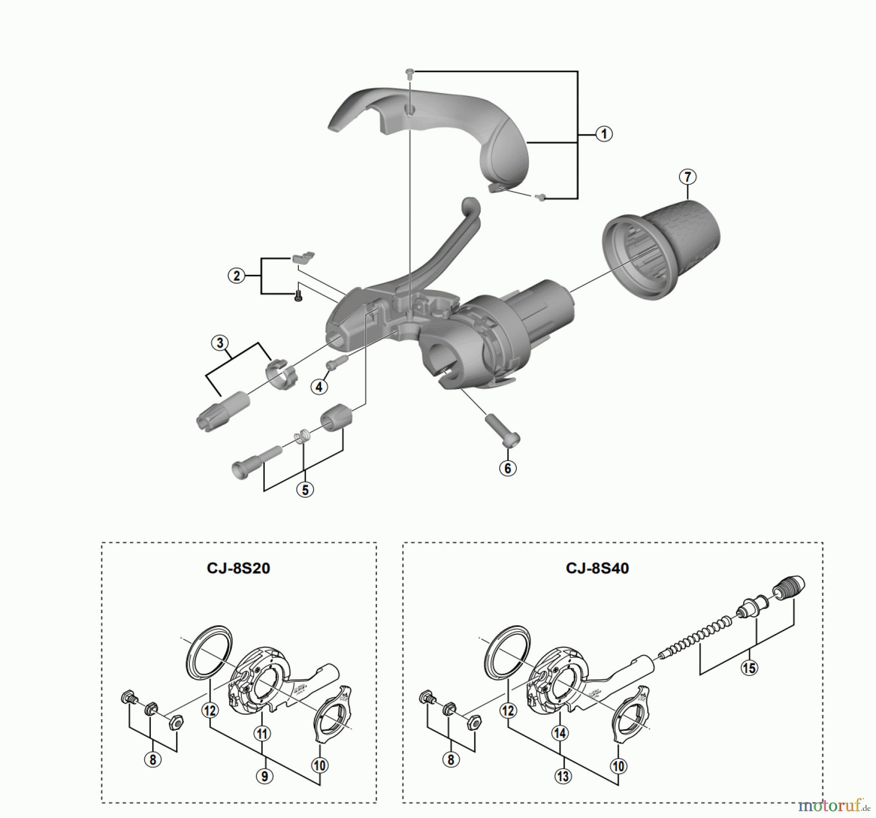 Shimano SB Shift Brake Lever - Schaltbremshebel SB-C6000-8 8-speed NEXUS REVOSHIFT Shifter w/Brake Lever