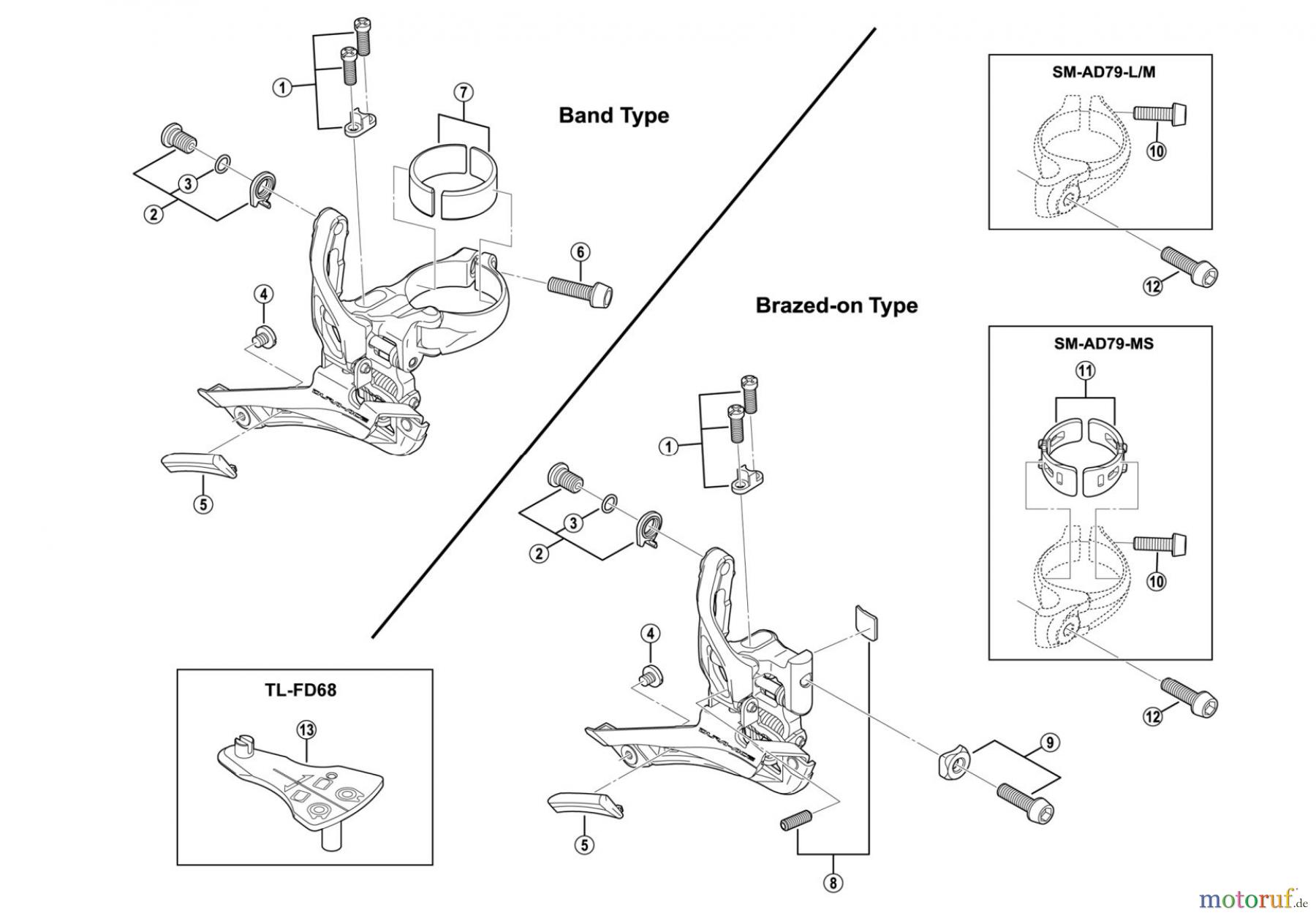 Shimano FD Front Derailleur - Umwerfer FD-9000 (-3326C) DURA-ACE Front Derailleur