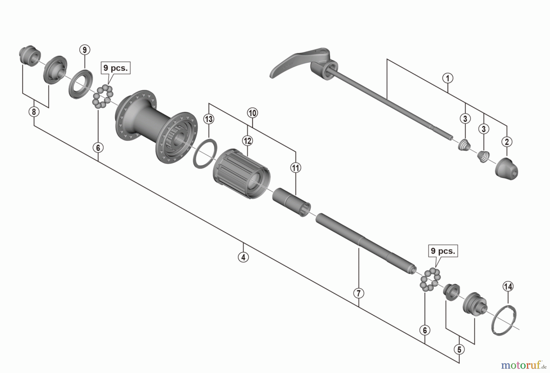 Shimano FH Free Hub - Freilaufnabe FH-R7000 SHIMANO 105 Freehub (10/11-speed)