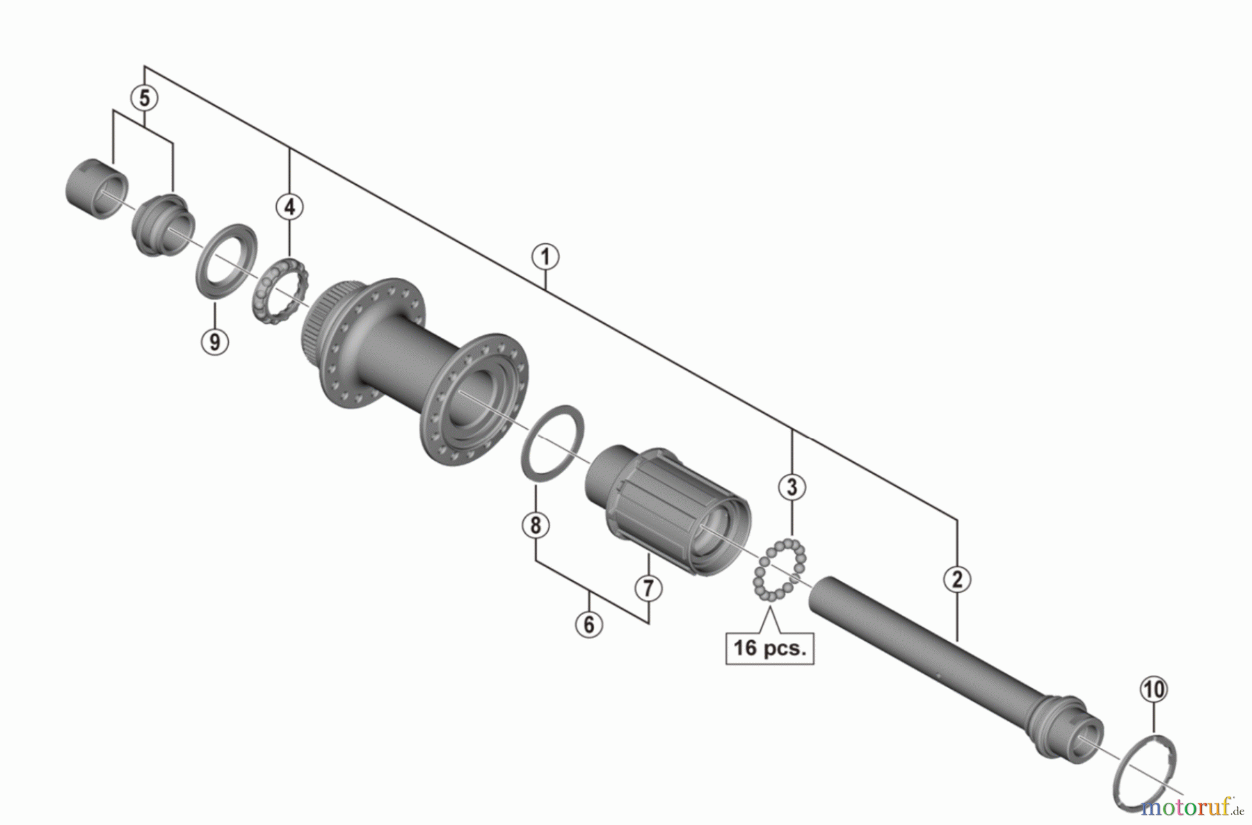 Shimano FH Free Hub - Freilaufnabe FH-R7070 SHIMANO 105 Freehub (10/11-speed