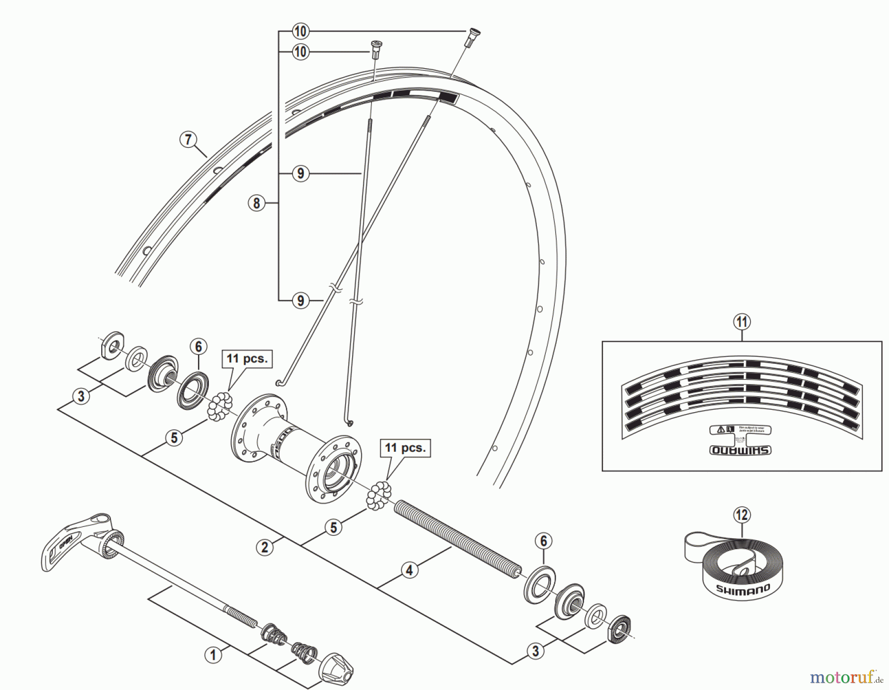 Shimano WH Wheels - Laufräder WH-R501-A-F Front Wheel