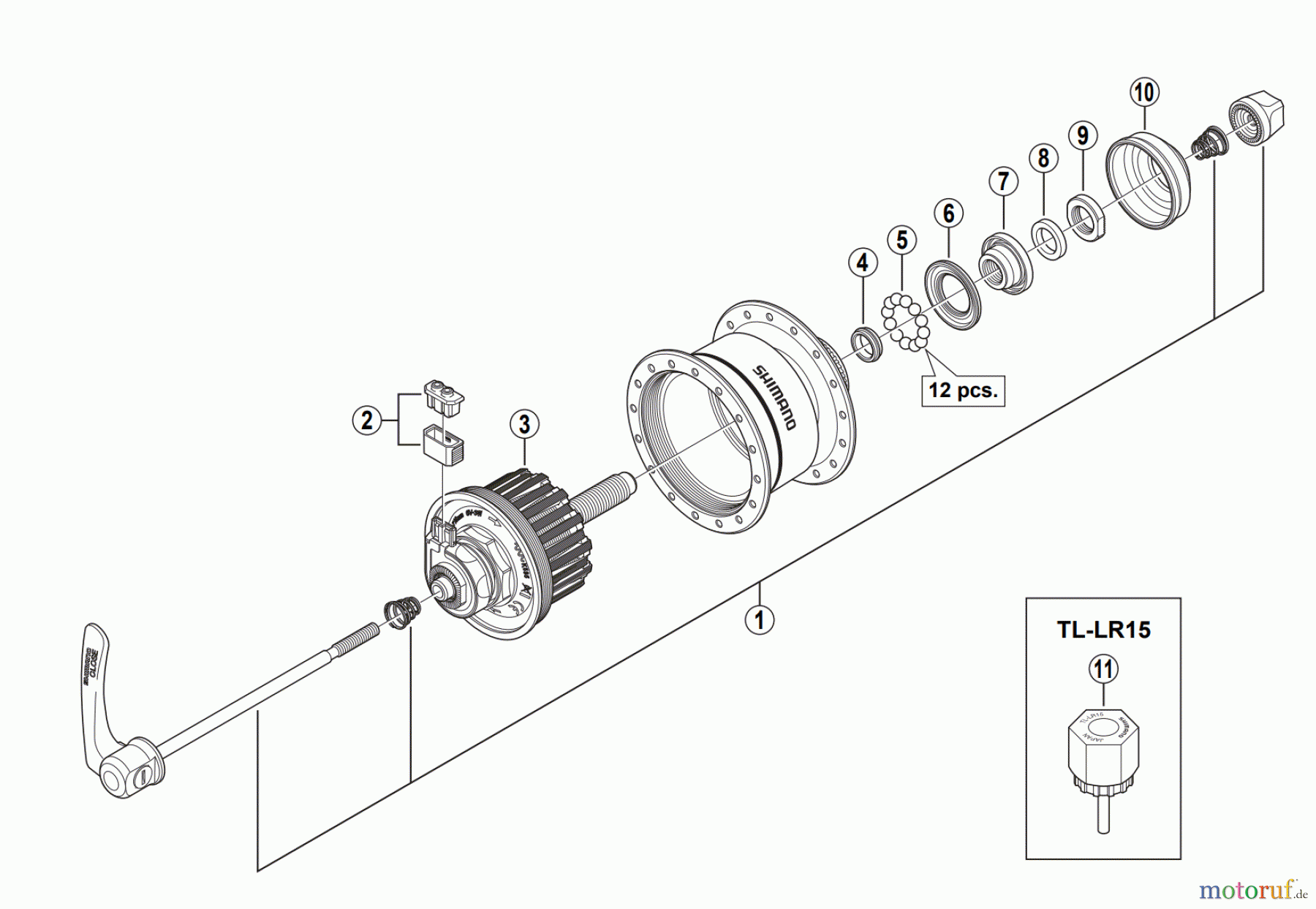 Shimano DH Dynamo Hub - Nabendynamo DH-3D72 Hub Dynamo