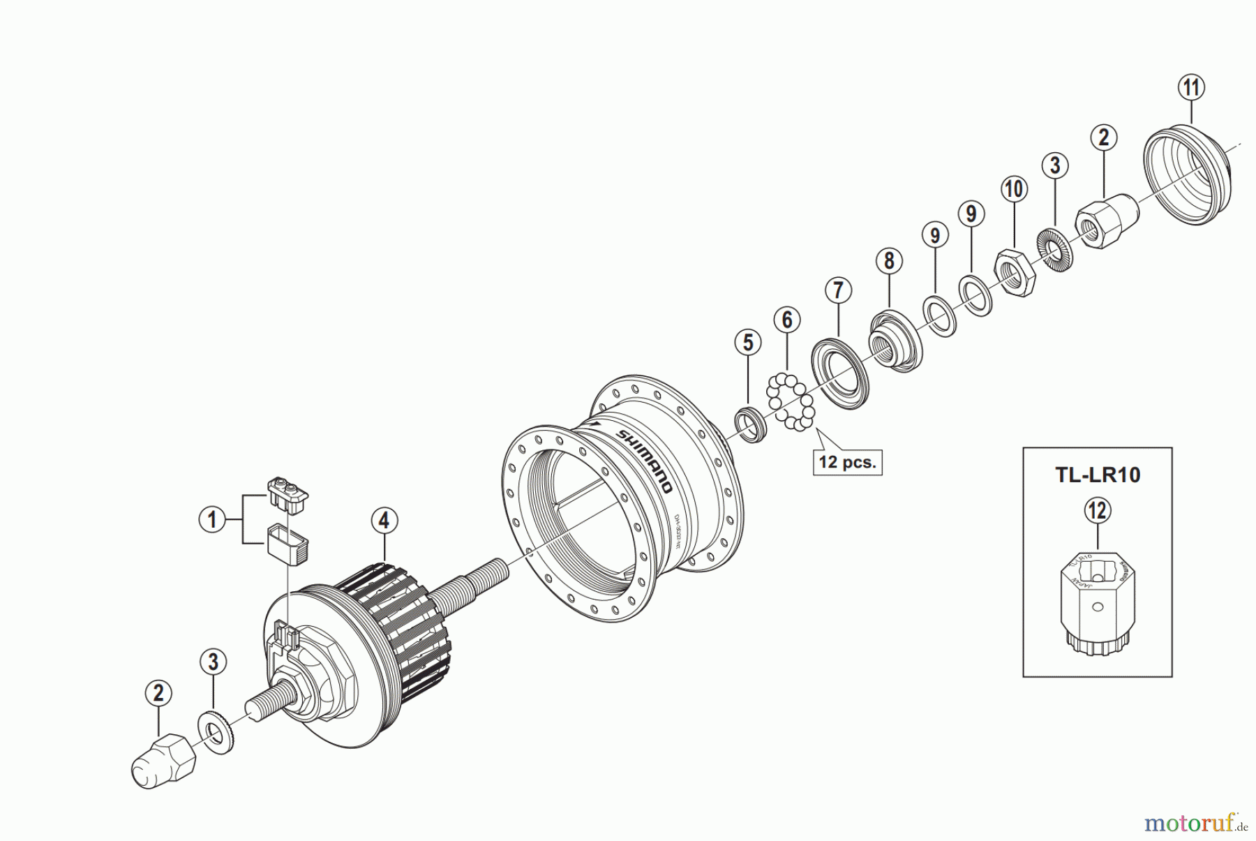 Shimano DH Dynamo Hub - Nabendynamo DH-3D37-NT Hub Dynamo