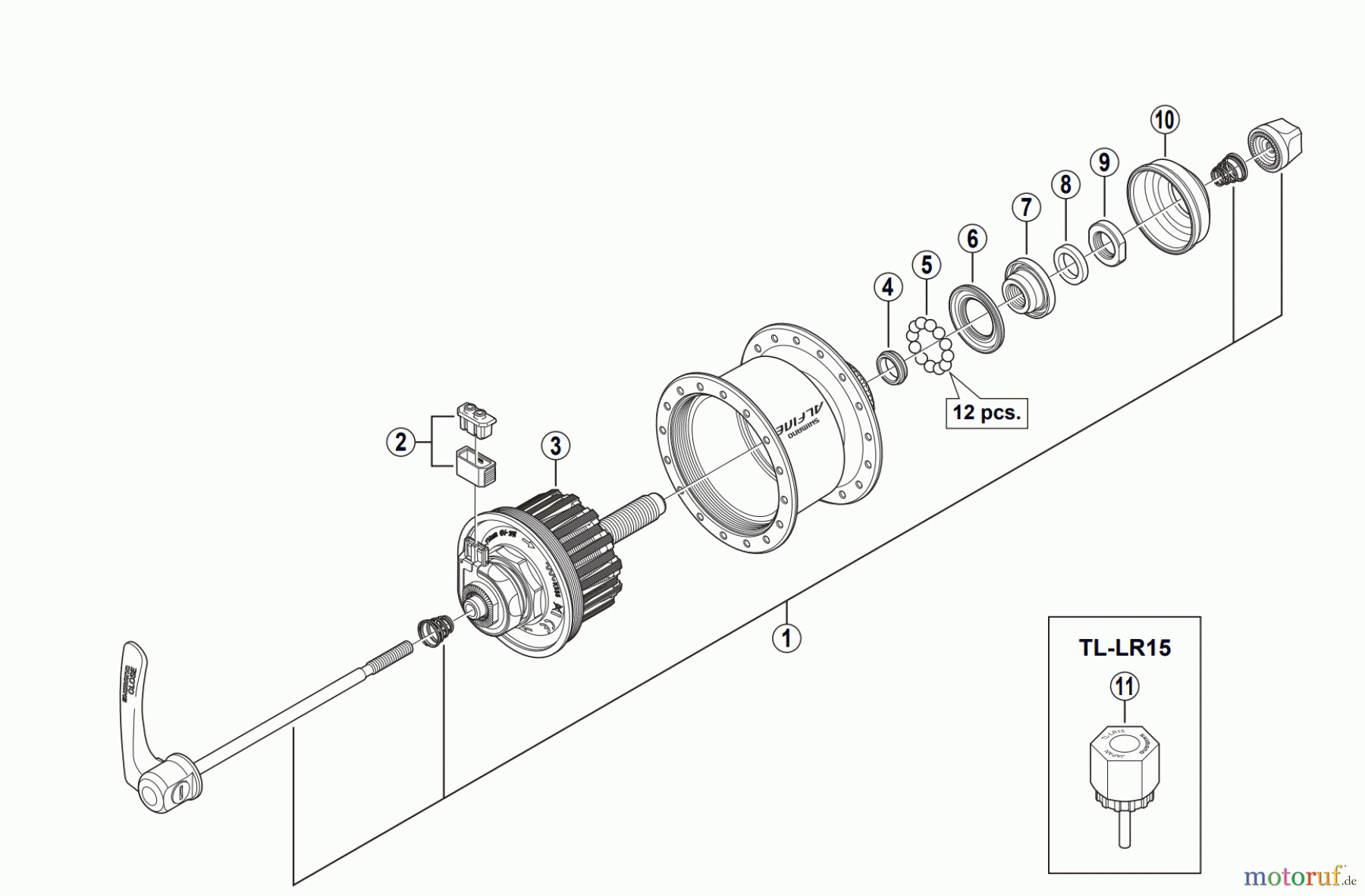 Shimano DH Dynamo Hub - Nabendynamo DH-S501 ALFINE Hub Dynamo