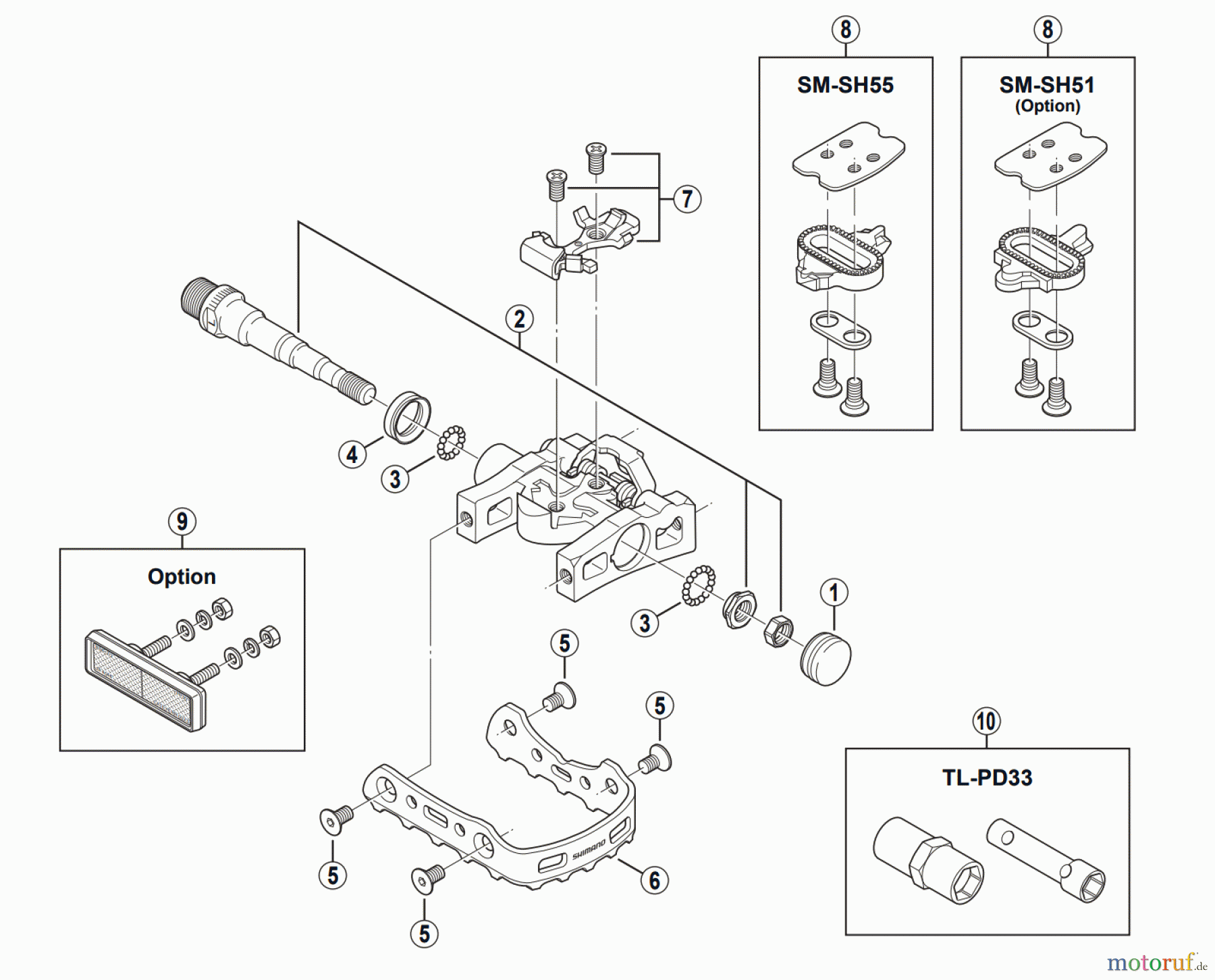 Shimano PD Pedal - Pedale PD-M324 SPD Compatible Pedals
