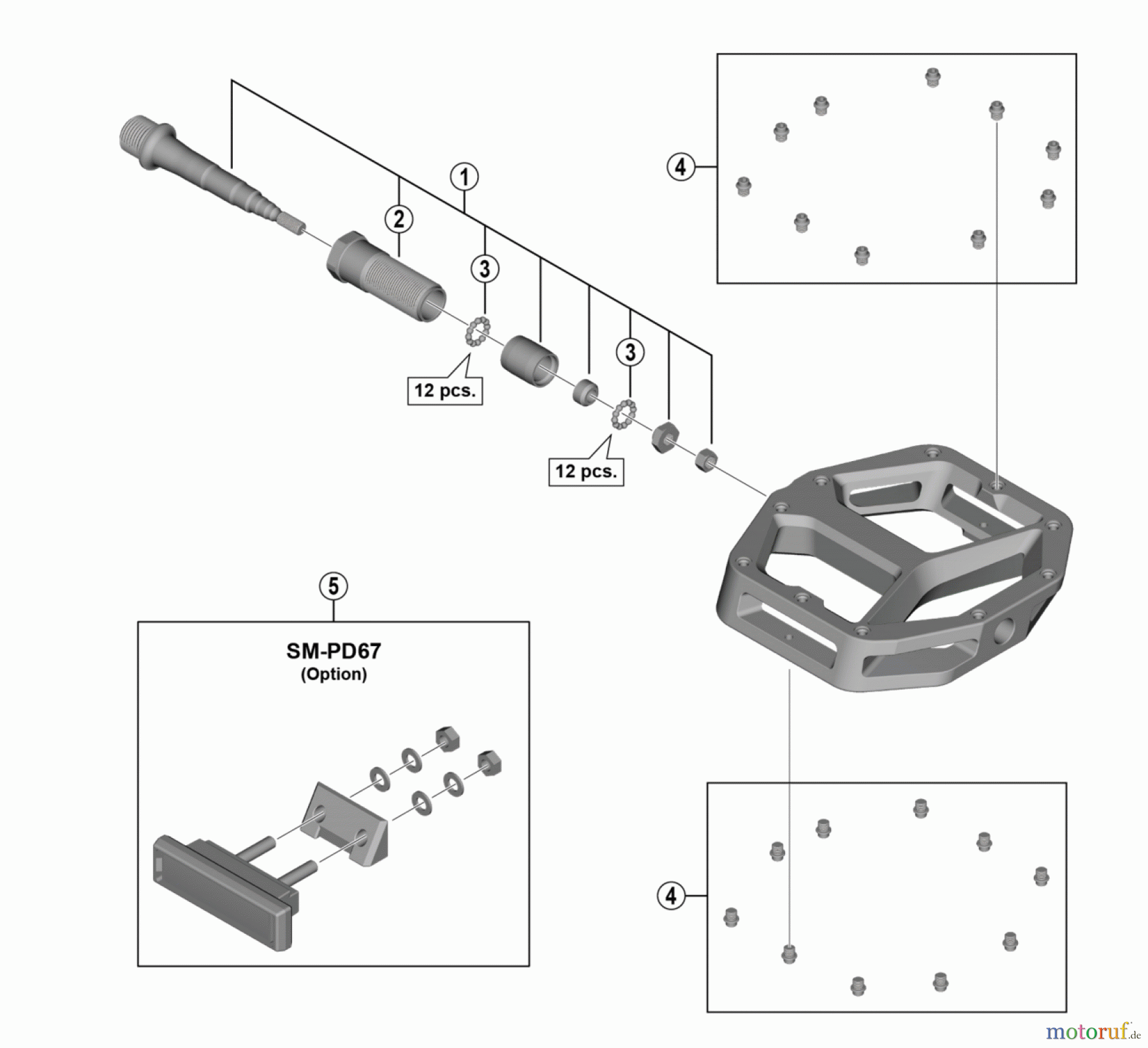 Shimano PD Pedal - Pedale PD-M8040 DEORE XT Pedals (Flachpedal)