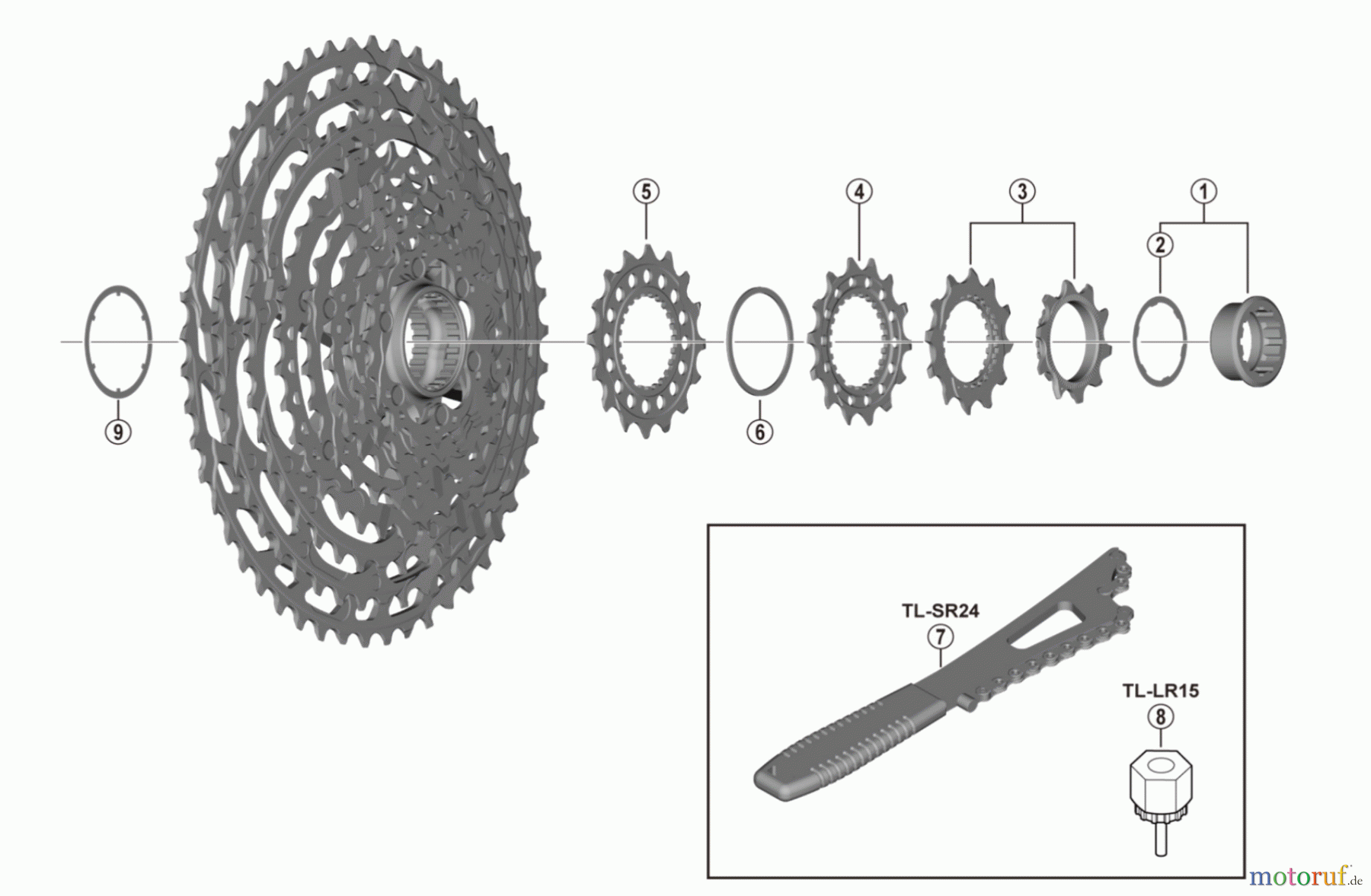 Shimano CS Cassette / Zahnkranz CS-M9100-12 XTR Cassette Sprocket
