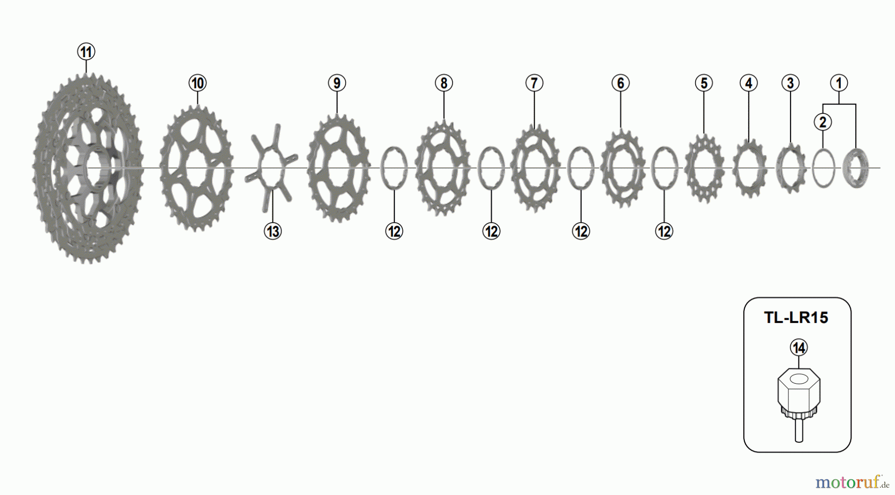 Shimano CS Cassette / Zahnkranz CS-M7000 SLX Cassette Sprocket (11-speed)