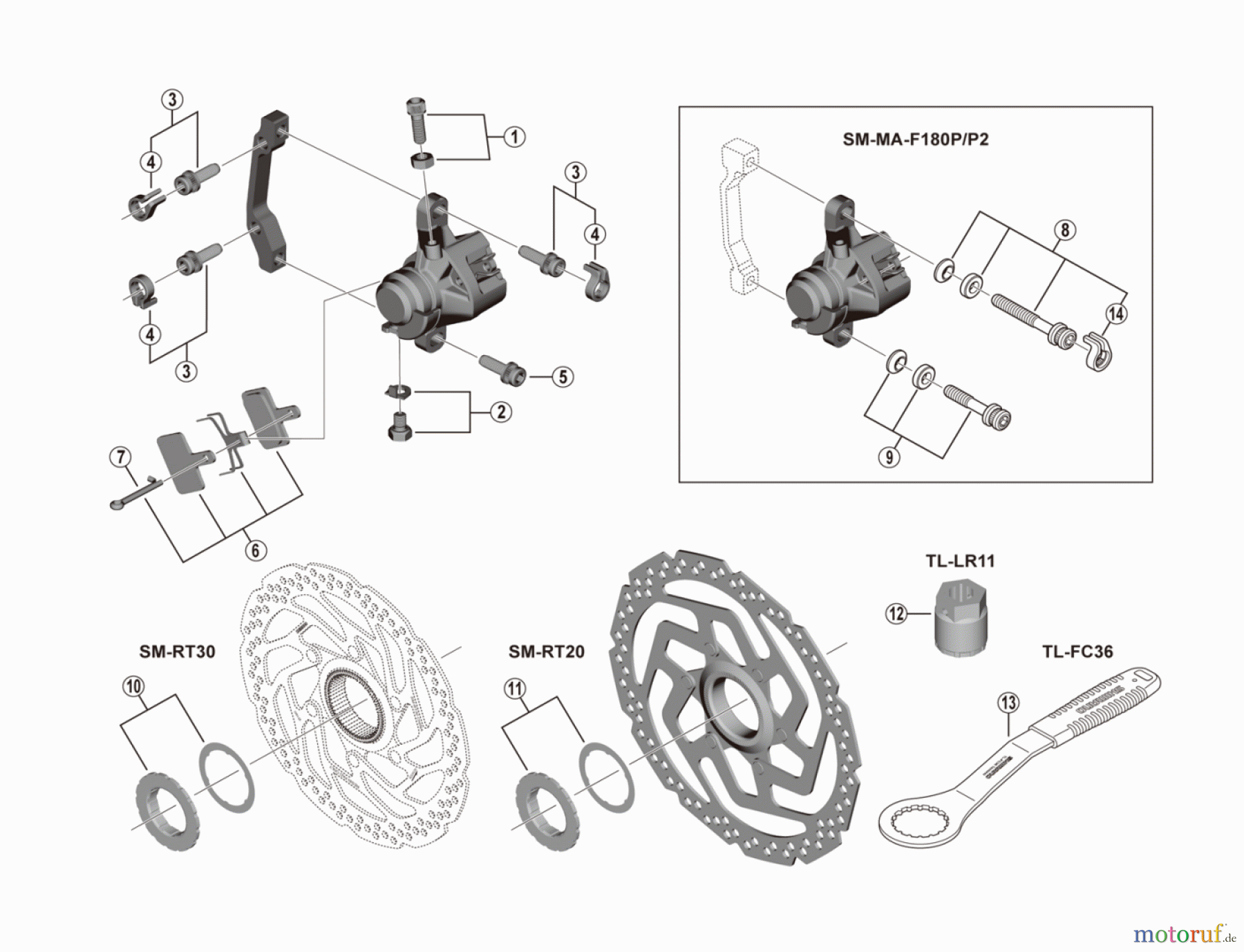 Shimano BR Brake - Bremse BR-TX805 Tourney TX Scheibenbremse