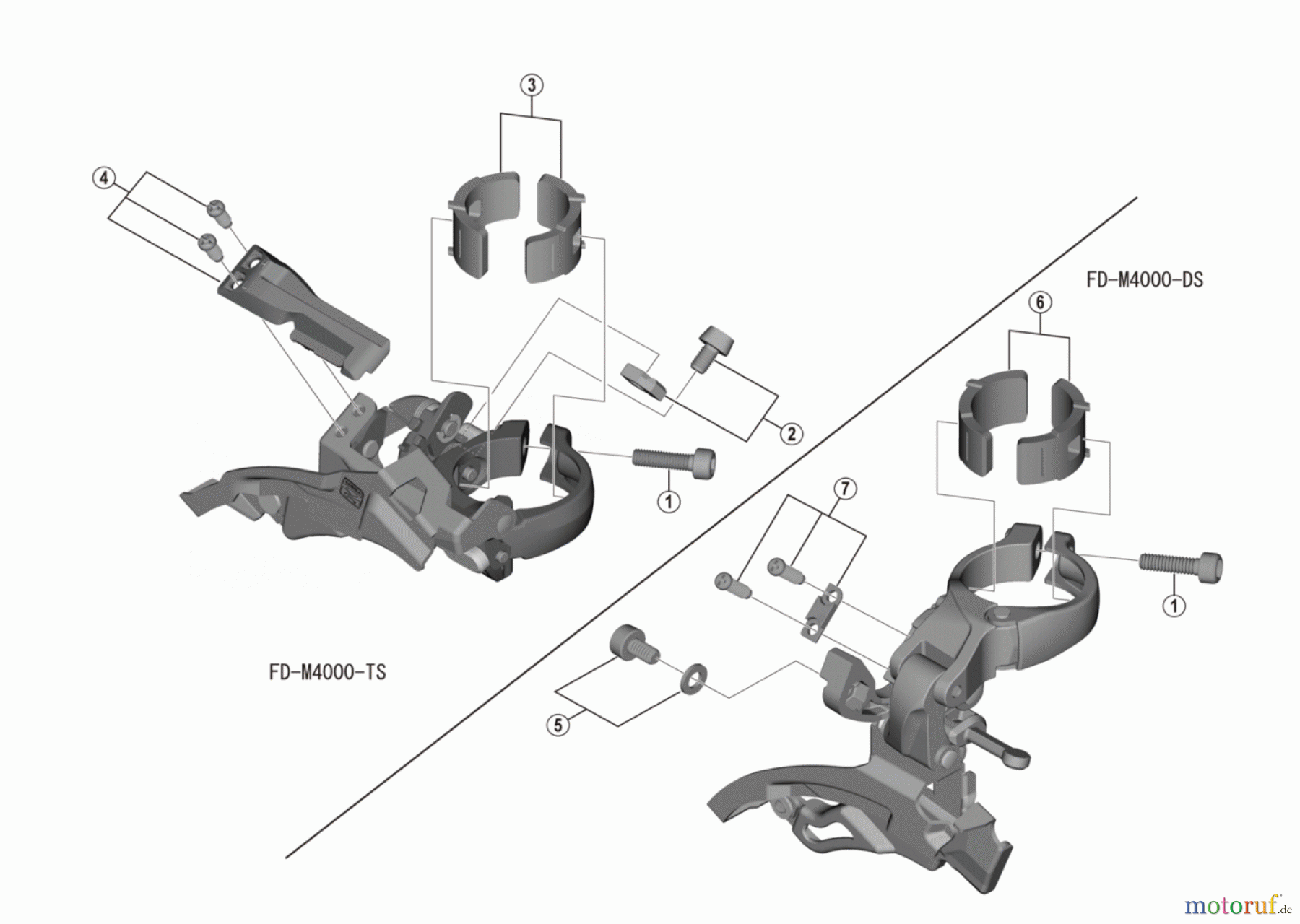 Shimano FD Front Derailleur - Umwerfer FD-M4000, FD-M4000-TS, FD-M4000-DS
