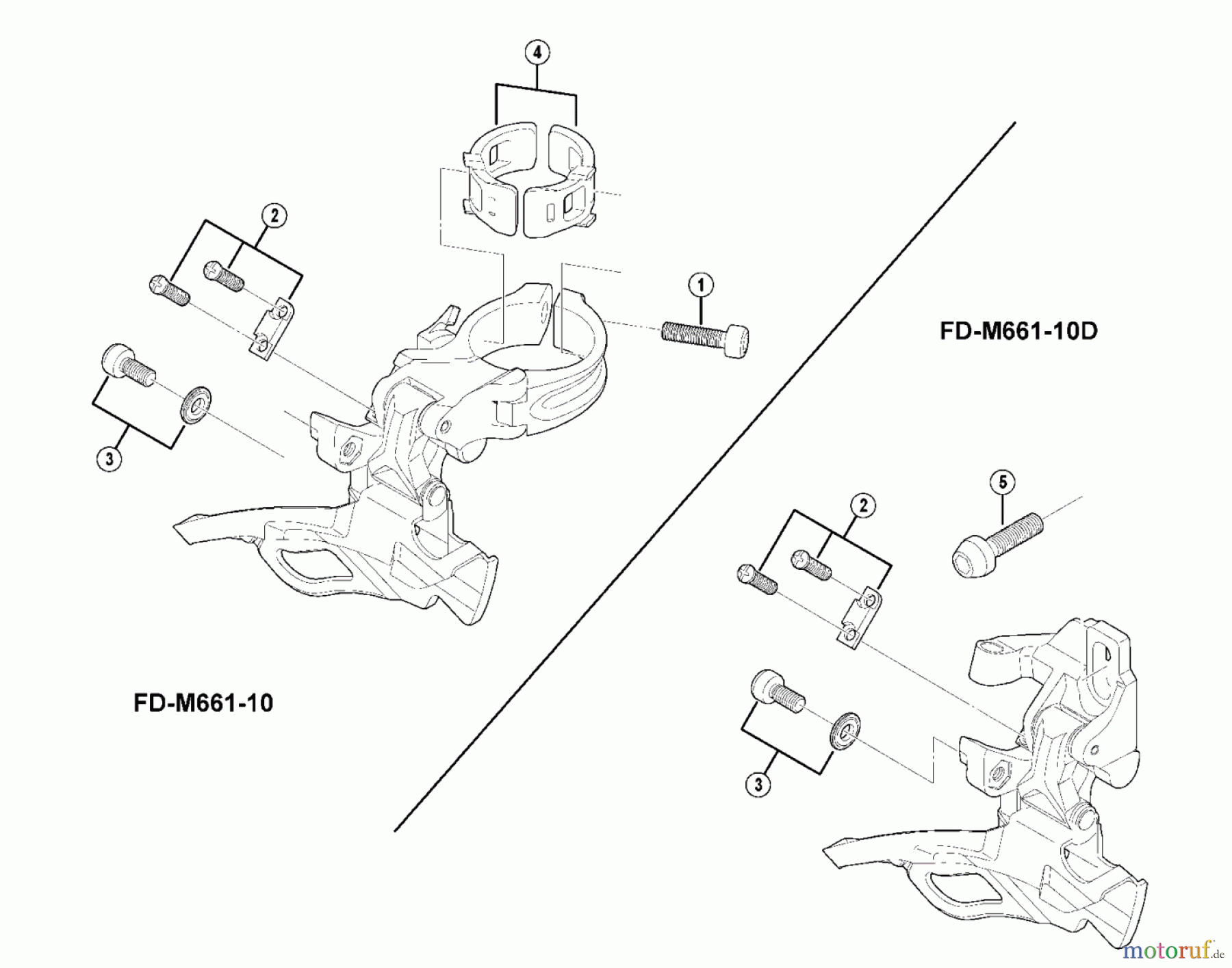 Shimano FD Front Derailleur - Umwerfer M661-10 (-3056) SLX Front Derailleur (10-Speed)