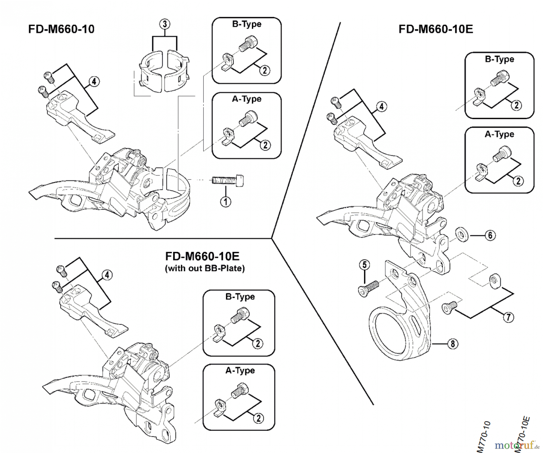 Shimano FD Front Derailleur - Umwerfer FD-M660-10 (-3055A) SLX Front Derailleur (10-Speed)