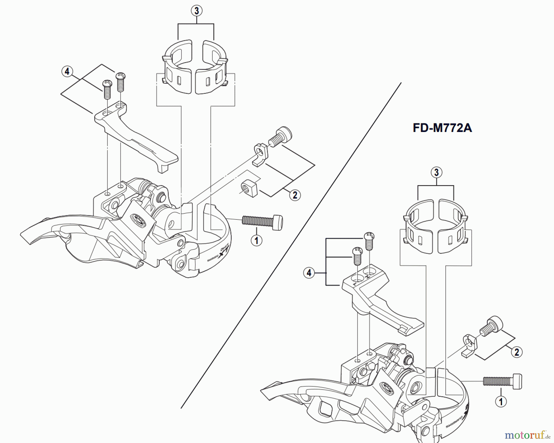 Shimano FD Front Derailleur - Umwerfer FD-M772 DEORE XT Front Derailleur