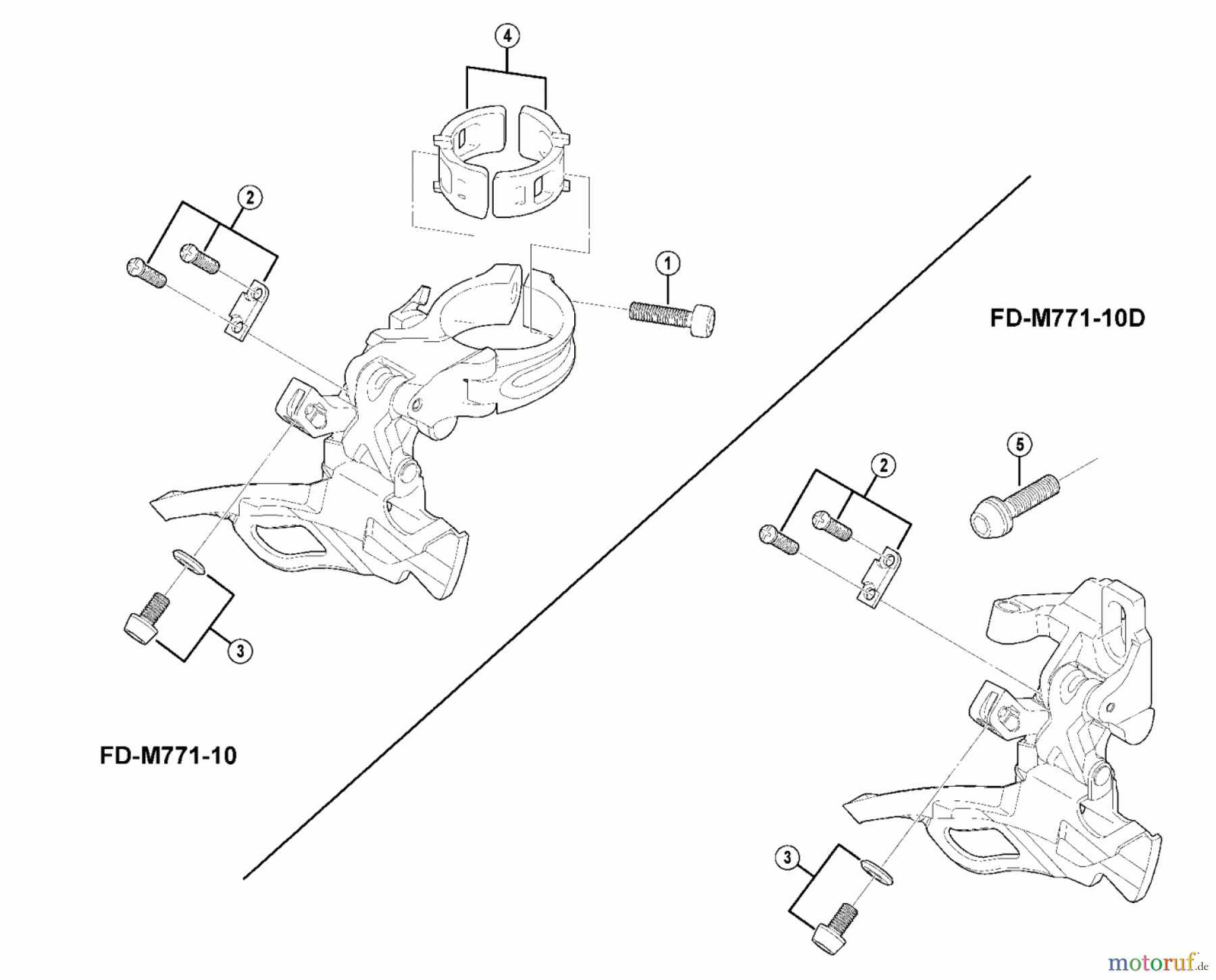 Shimano FD Front Derailleur - Umwerfer FD-M771-10 (-3062) DEORE XT Front Derailleur (10-Speed)