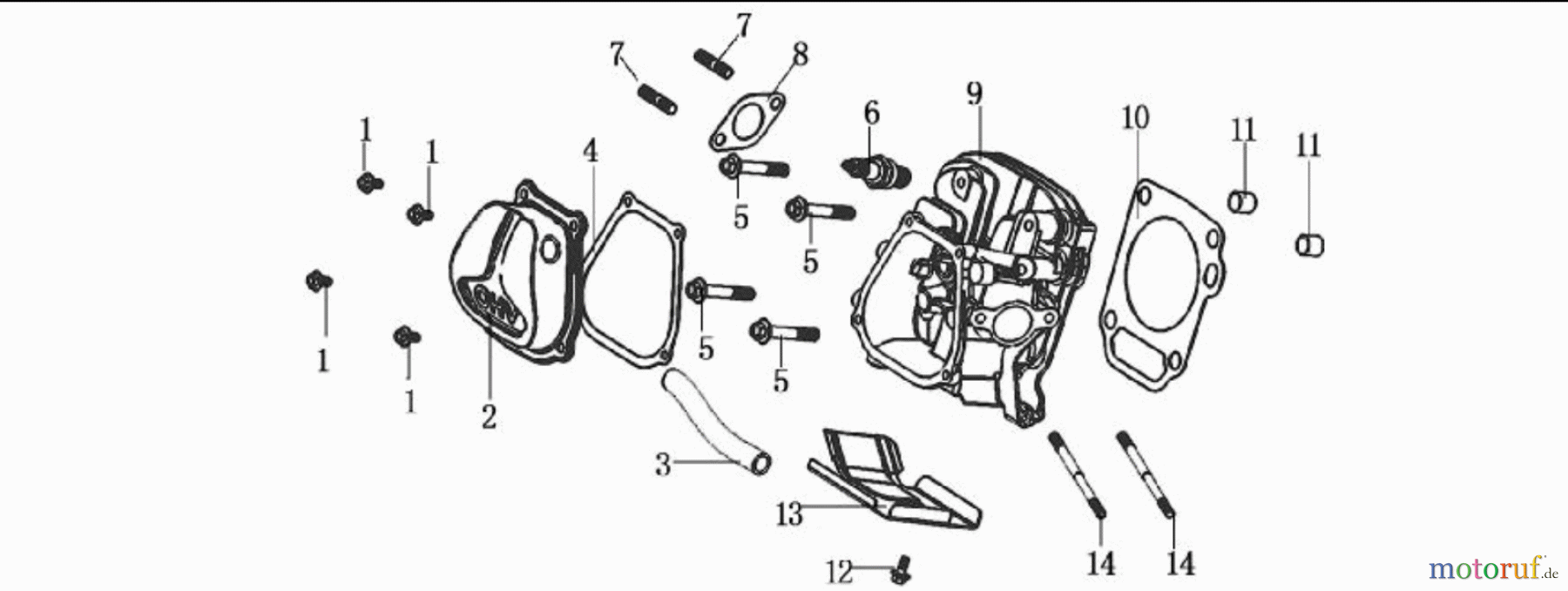 LONCIN Motoren Schneefräsen Motor LC175FDS Zylinderkopf